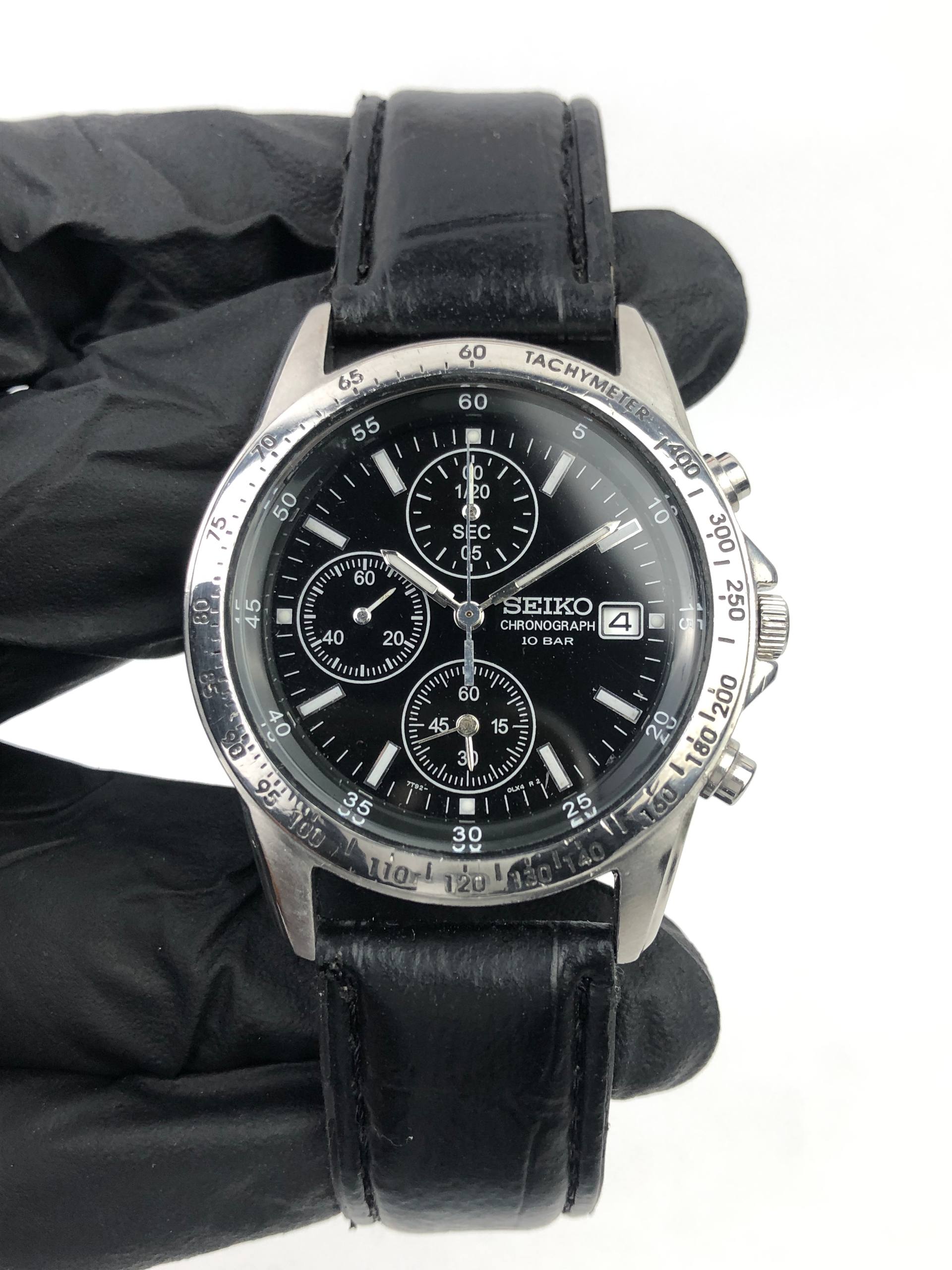 SEIKO CHRONOGRAPH BLACK DIAL QUARTZ - Gambar 2