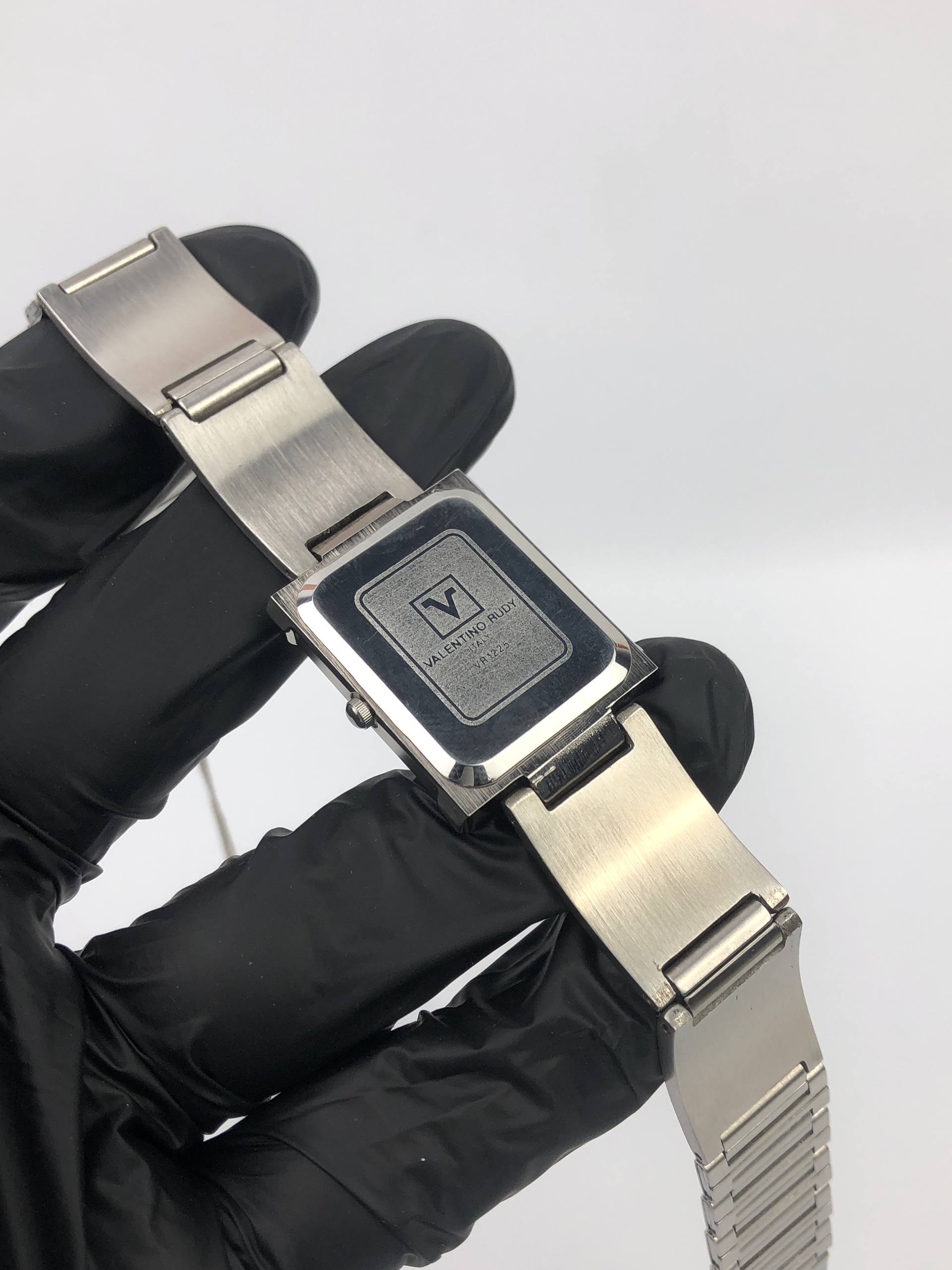 VALENTINO RUDY ITALY QUARTZ RECTANGULAR BLACK DIAL STAINLESS STEEL - Gambar 9
