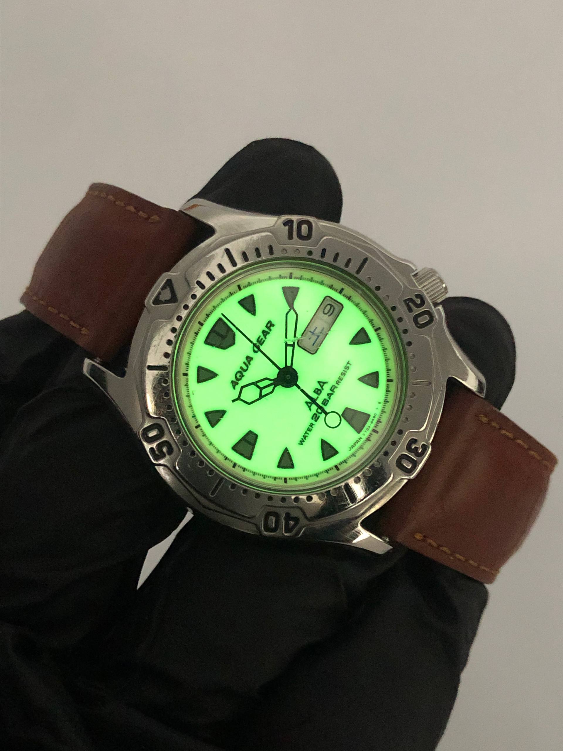 ALBA SPORTS AQUA GEAR FULL LUME DIAL - Gambar 5