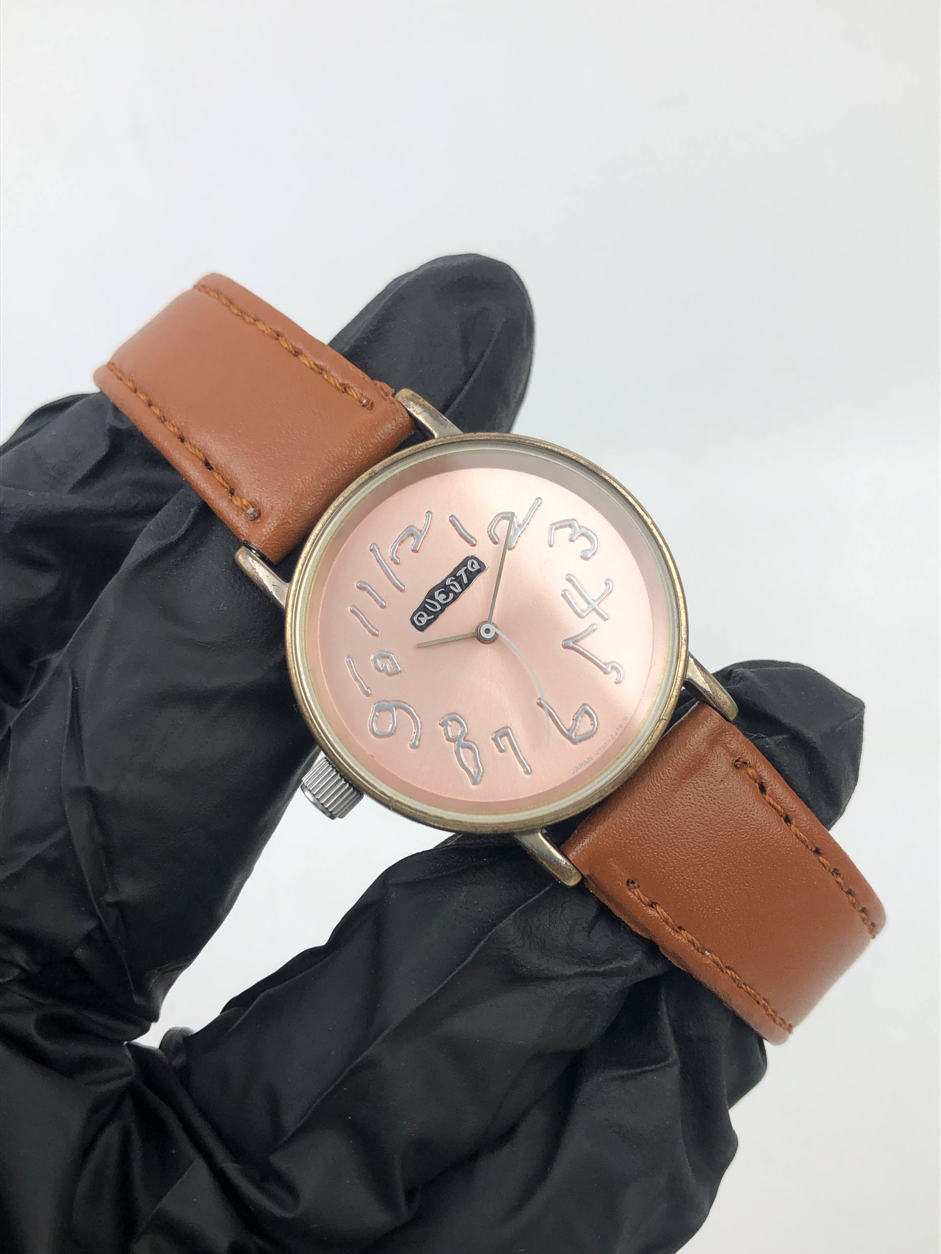 OHARA QUESTQ LEFTY CROWN BY SEIKO RARE SALMOND DIAL - Gambar 4