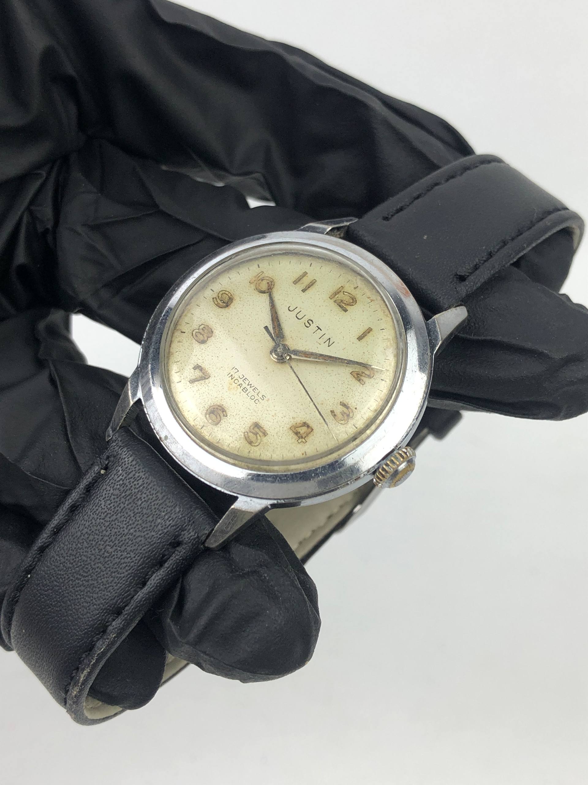 SWISSMADE JUSTIN VINTAGE MANUAL WINDING - Gambar 3