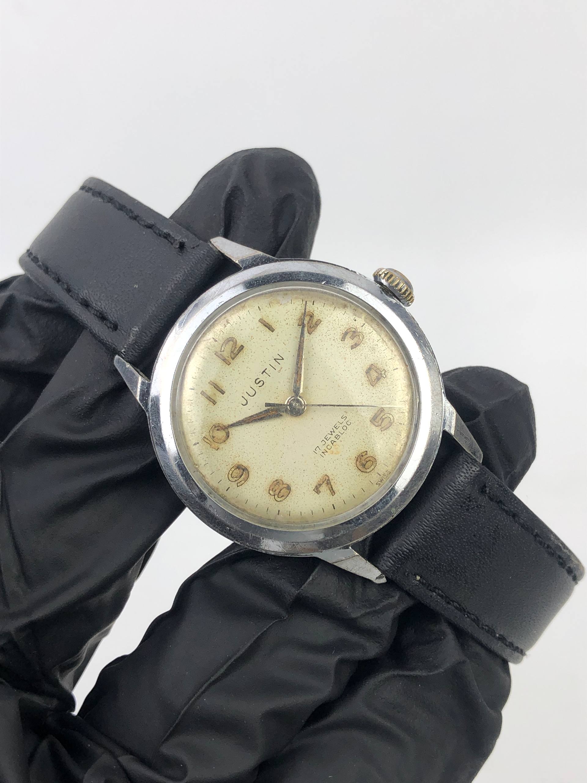 SWISSMADE JUSTIN VINTAGE MANUAL WINDING - Gambar 4