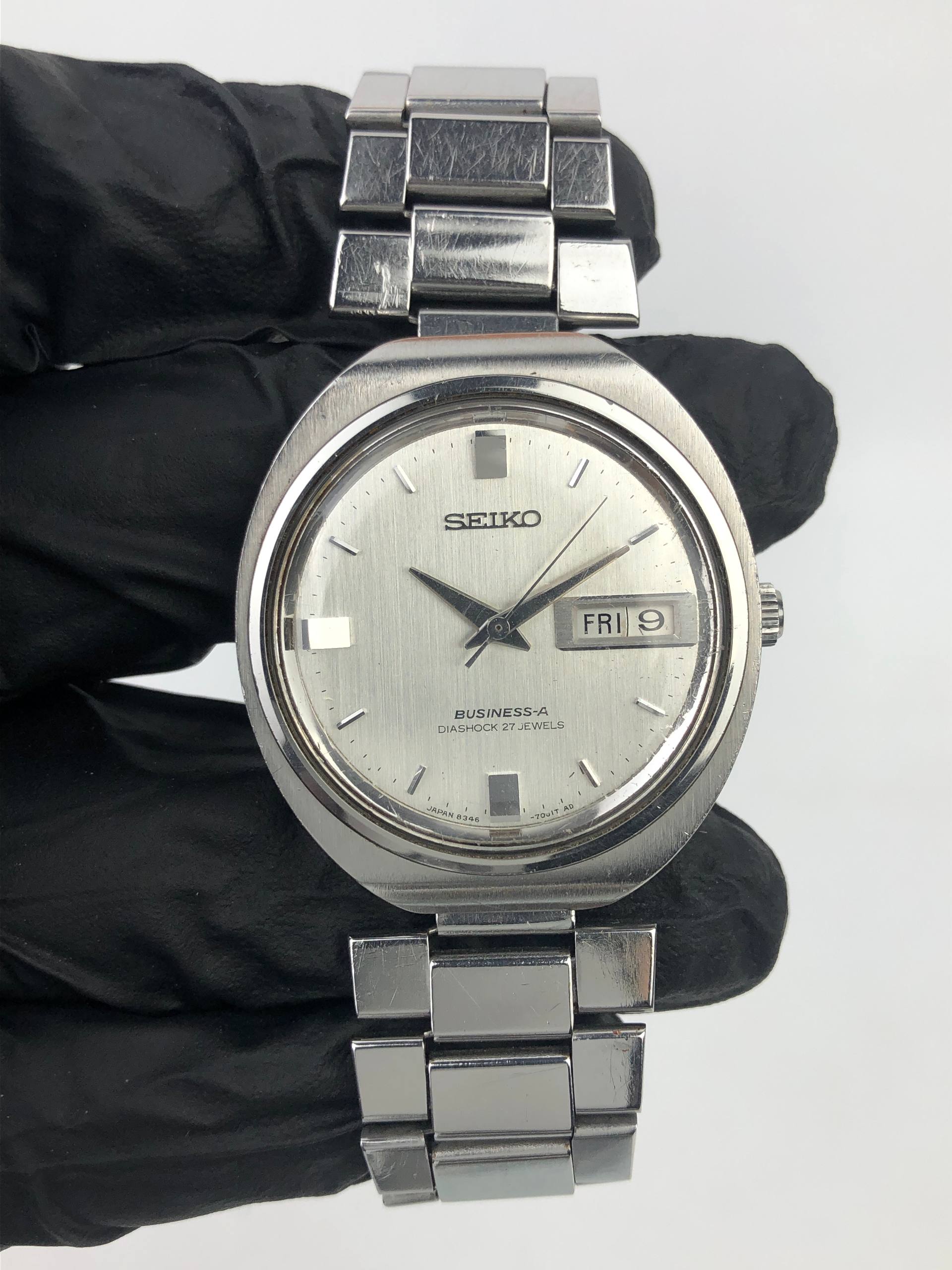 SEIKO BUSSINES A JAPAN LINEN DIAL DAYDATE - Gambar 2