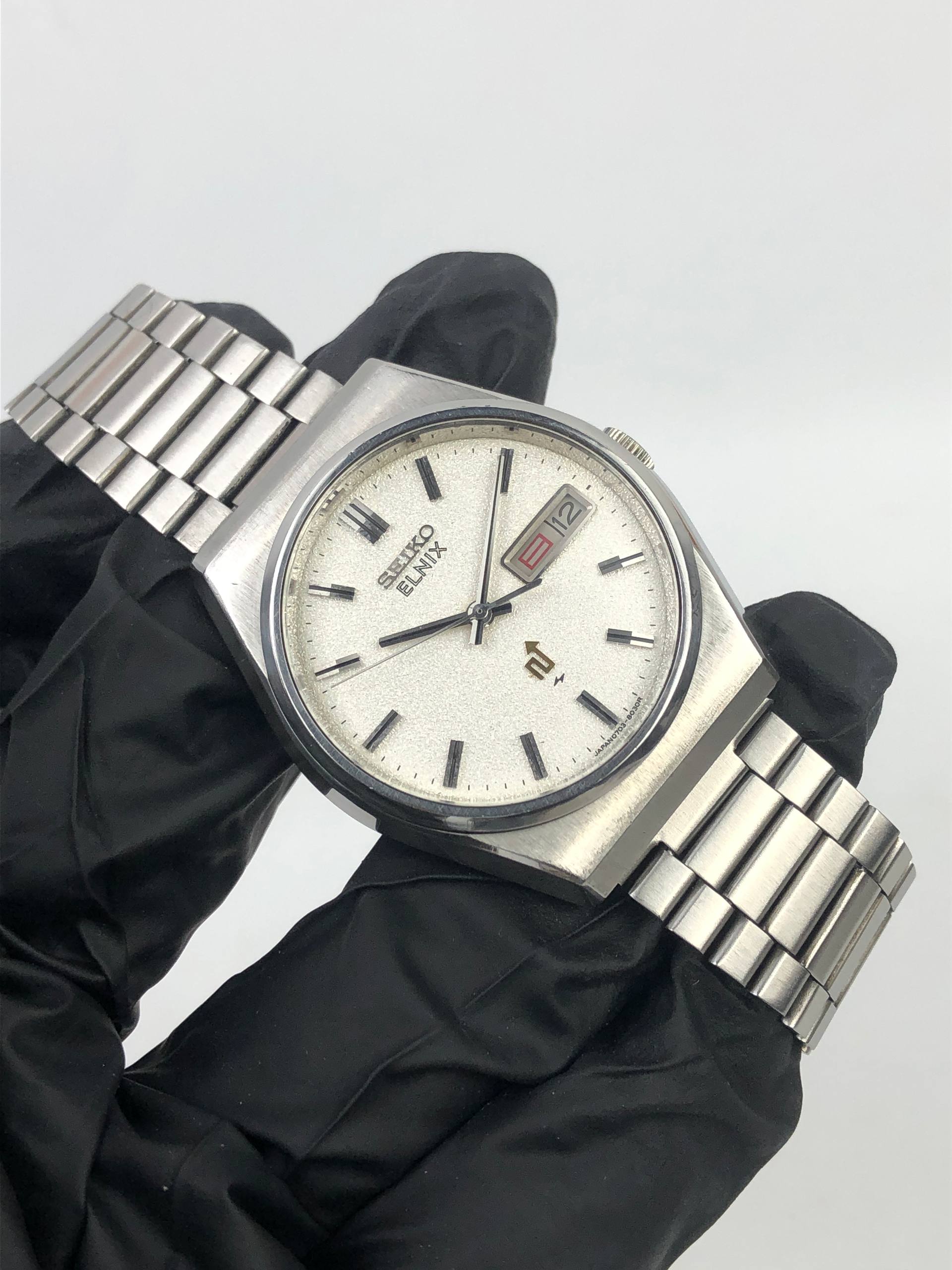 SEIKO ELNIX ART TEXTURE DIAL DAYDATE ORIGINAL - Gambar 4