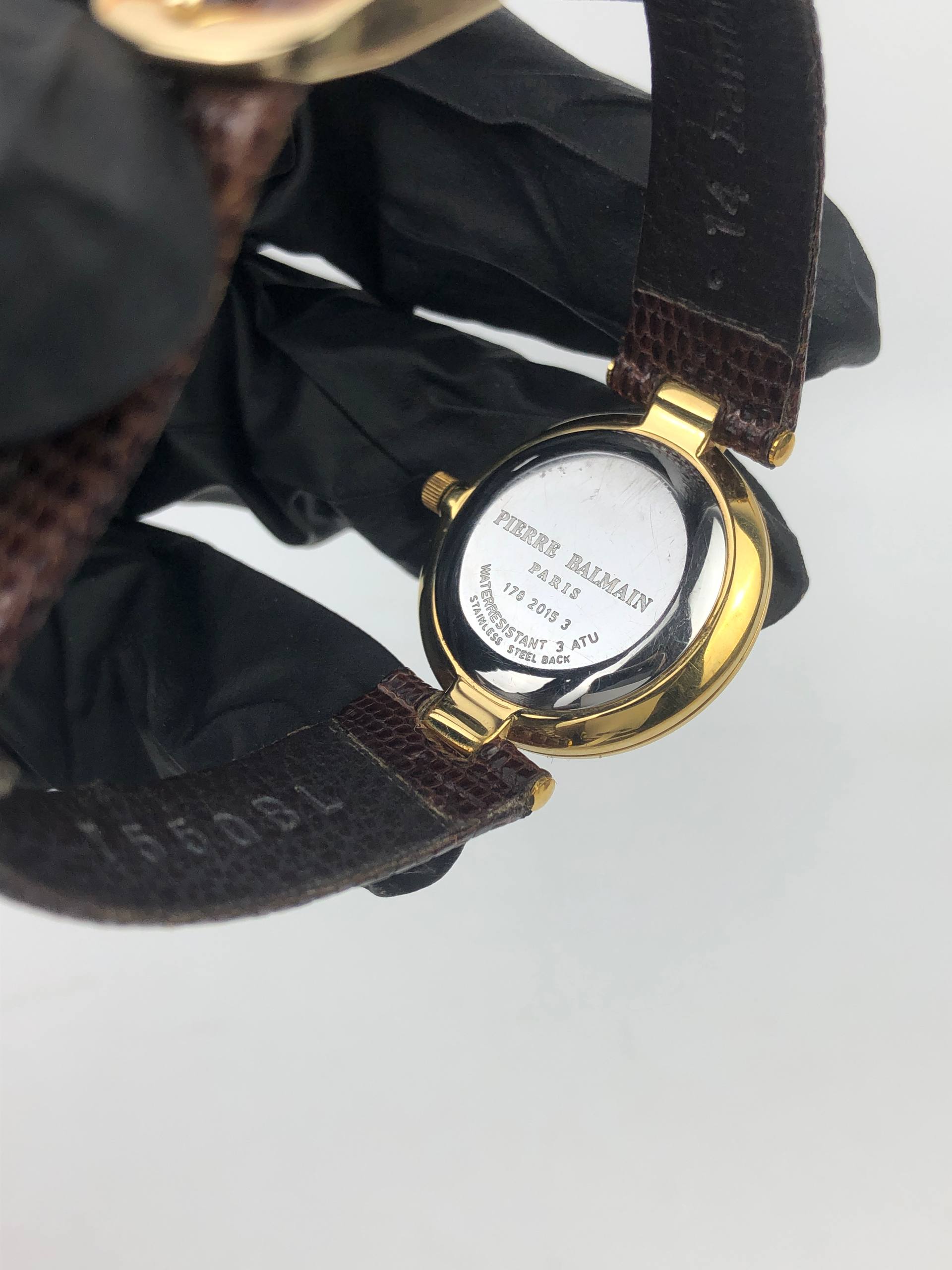AUTHENTIC SWISSMADE PIERRE BALMAIN PARIS GOLD PLATED SMALL SECOND - Gambar 7
