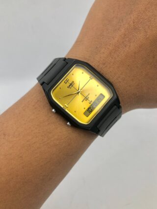 CASIO ANADIGI RETRO UNISEX GOLD DIAL