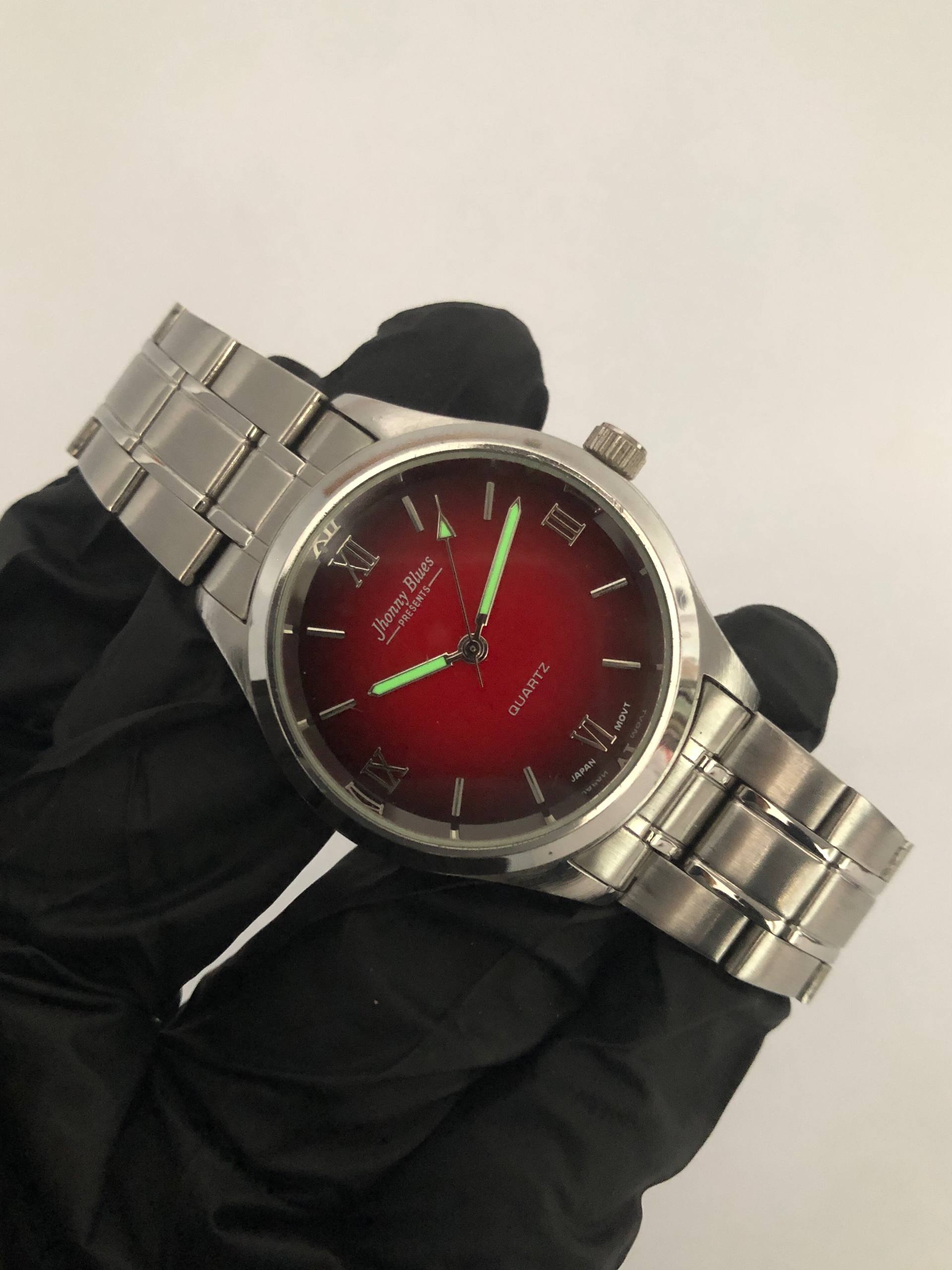 MACHO JHONNY BLUE MAROON SUNBURST DIAL ALL ORIGINAL - Gambar 4