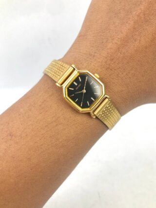 SEIKO QUARTZ LADIES OCTAGON ALL GOLD TONE CAL 4N21