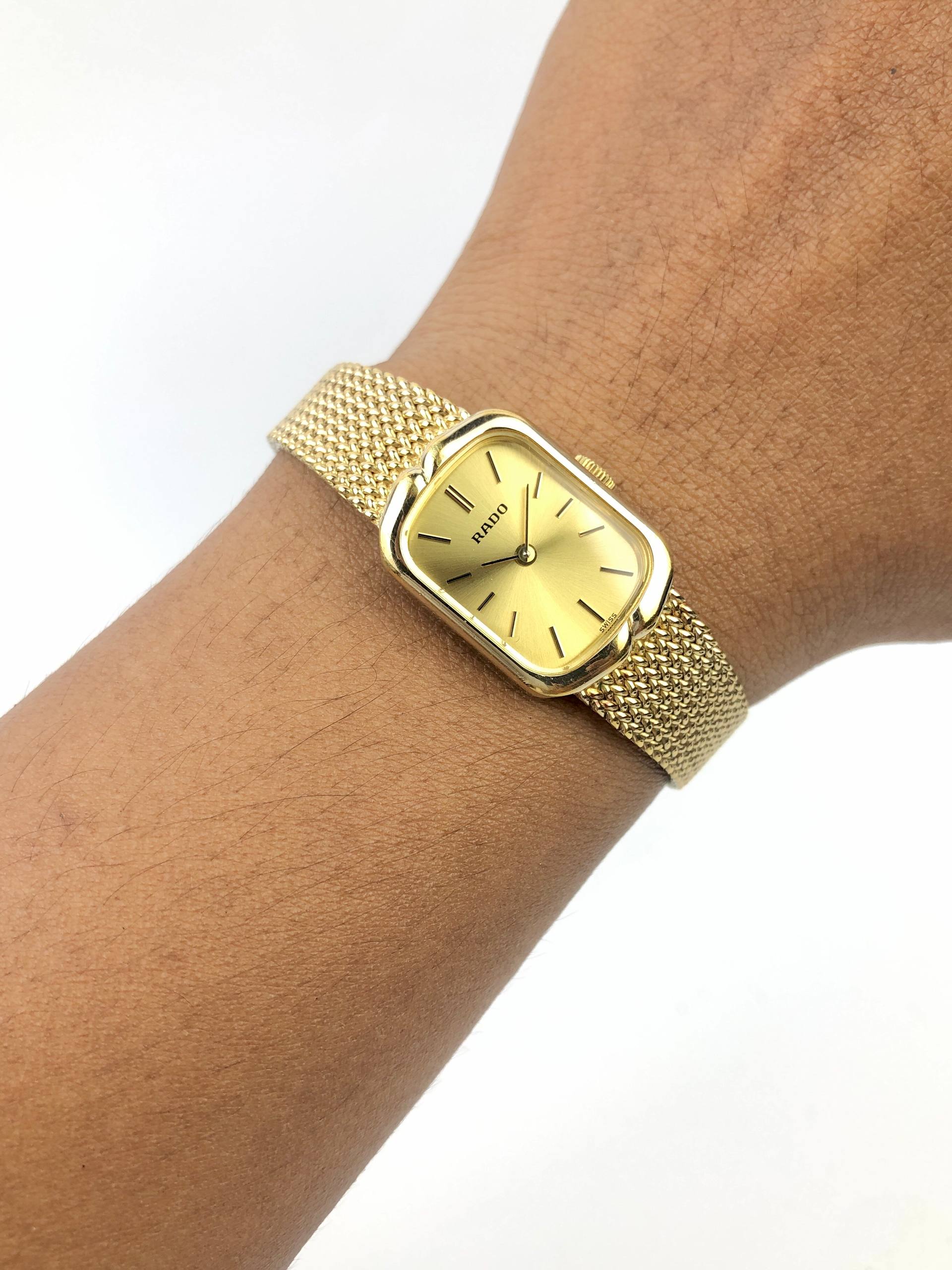 BEAUTIFUL RADO LADIES MILANESE BRACELET GOLD TONE CASE
