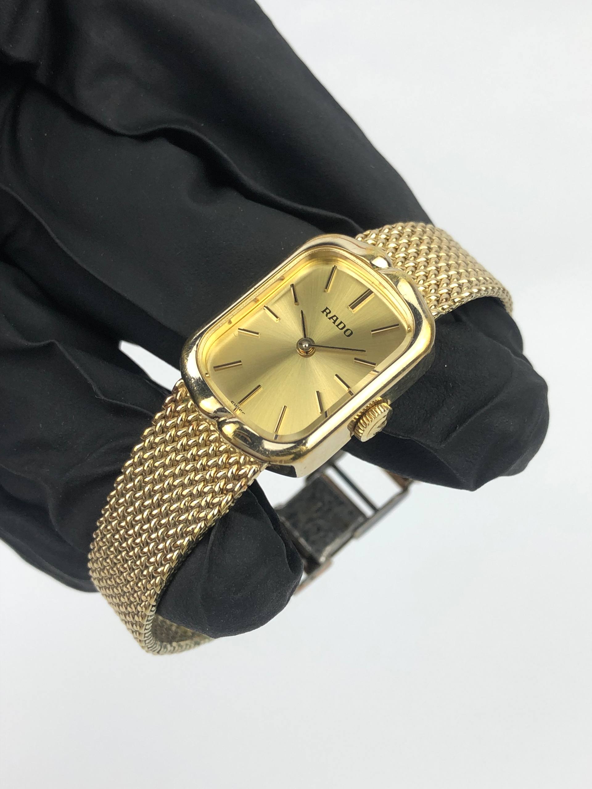 BEAUTIFUL RADO LADIES MILANESE BRACELET GOLD TONE CASE - Gambar 3