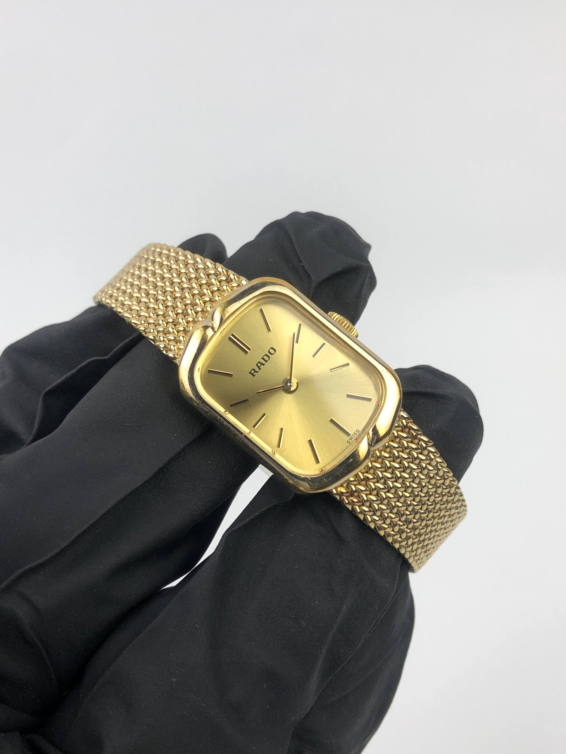 BEAUTIFUL RADO LADIES MILANESE BRACELET GOLD TONE CASE - Gambar 4