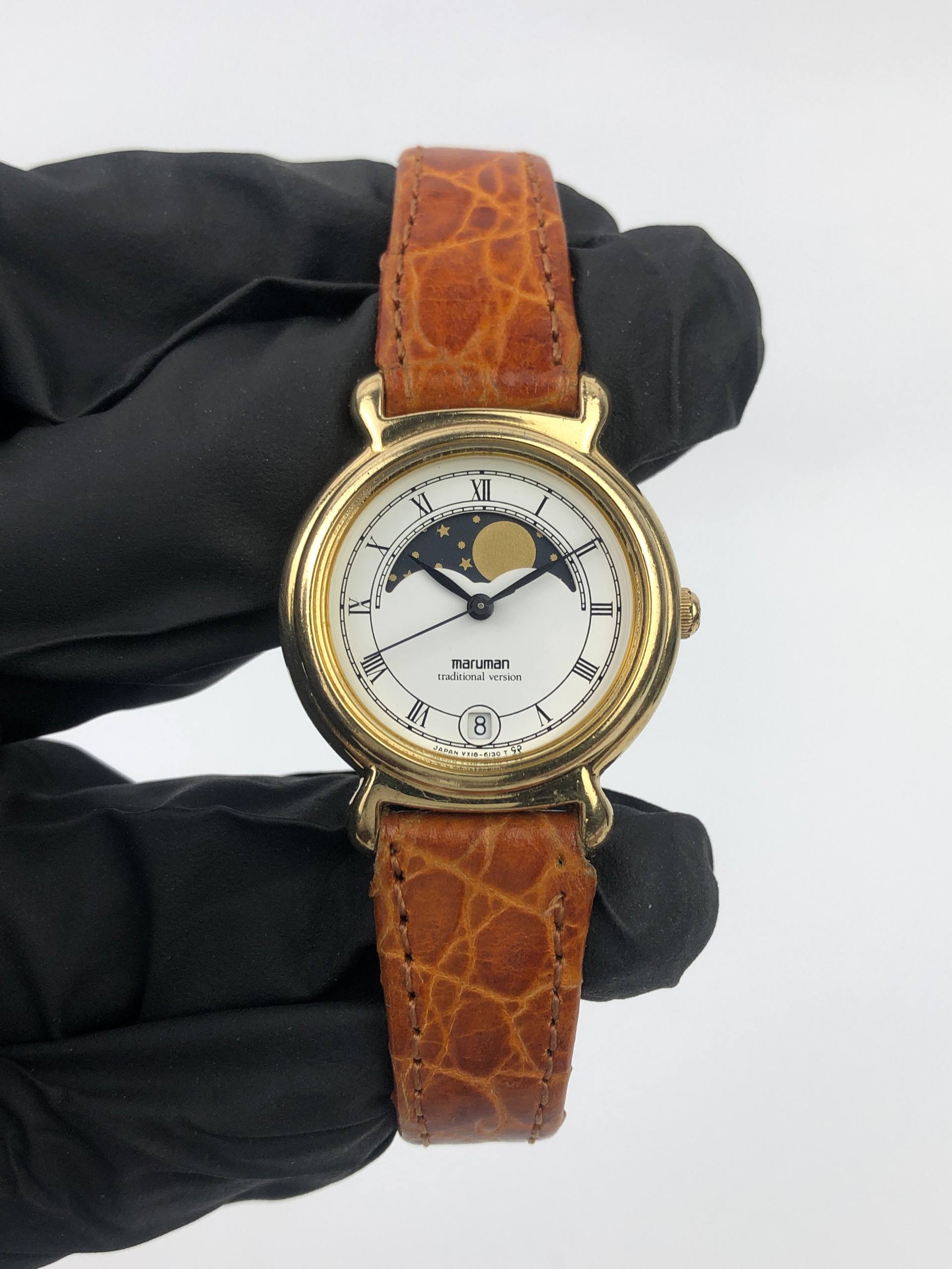 KLASIK MOONPHASE MARUMAN JAPAN QUARTZ - Gambar 2