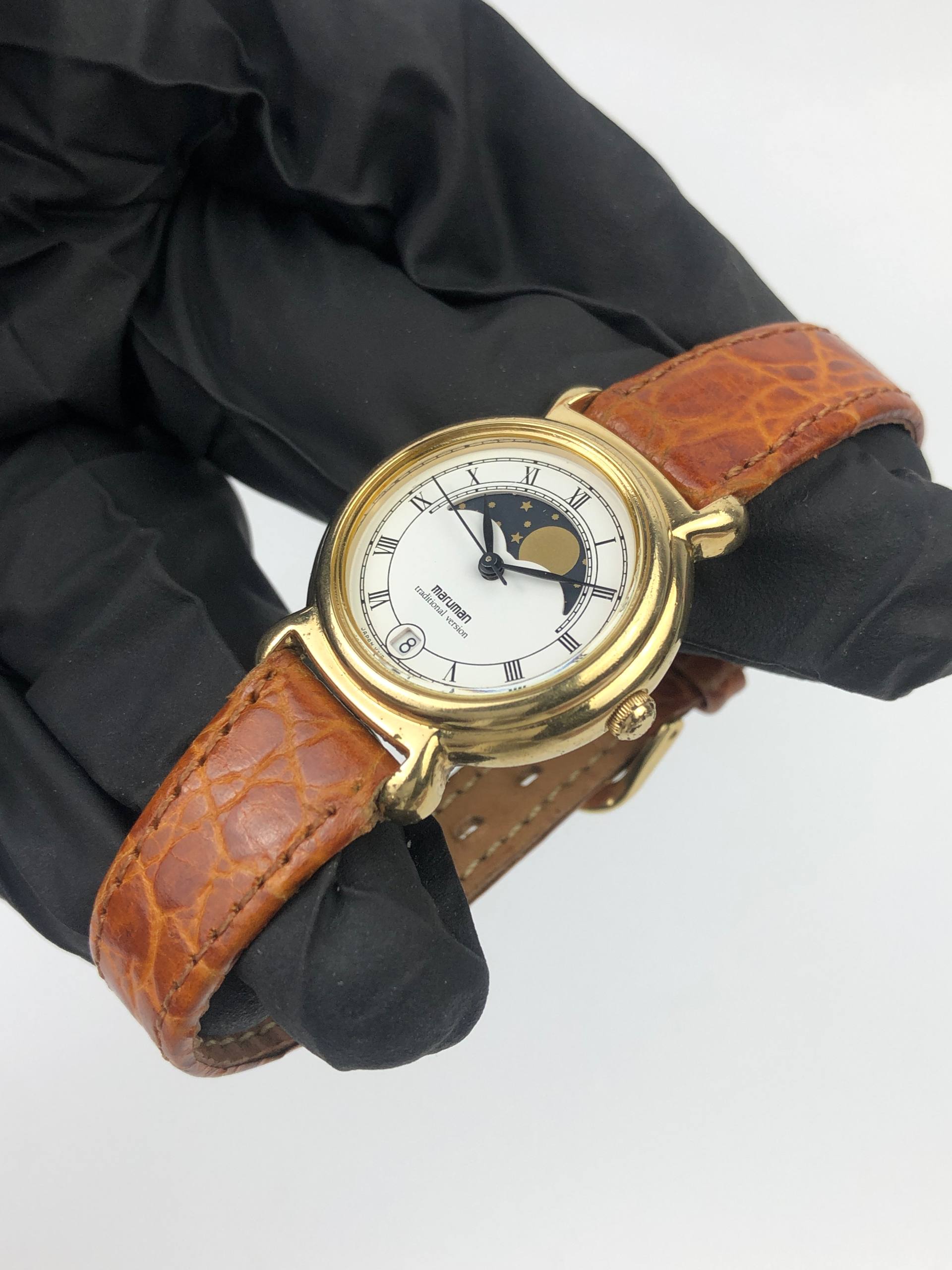 KLASIK MOONPHASE MARUMAN JAPAN QUARTZ - Gambar 3