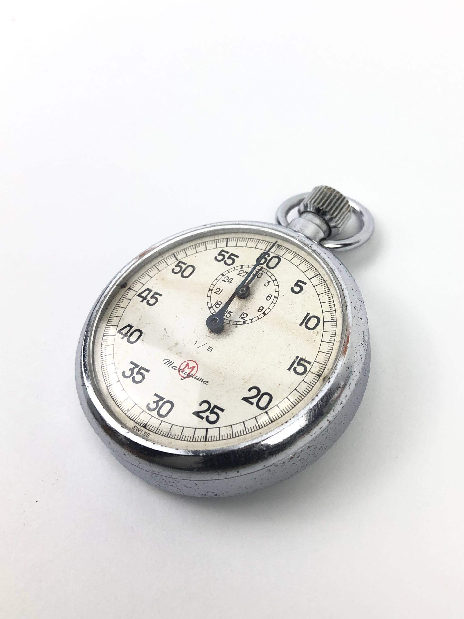 SWISSMADE STOPWATCH VINTAGE MECHANICAL - Gambar 3