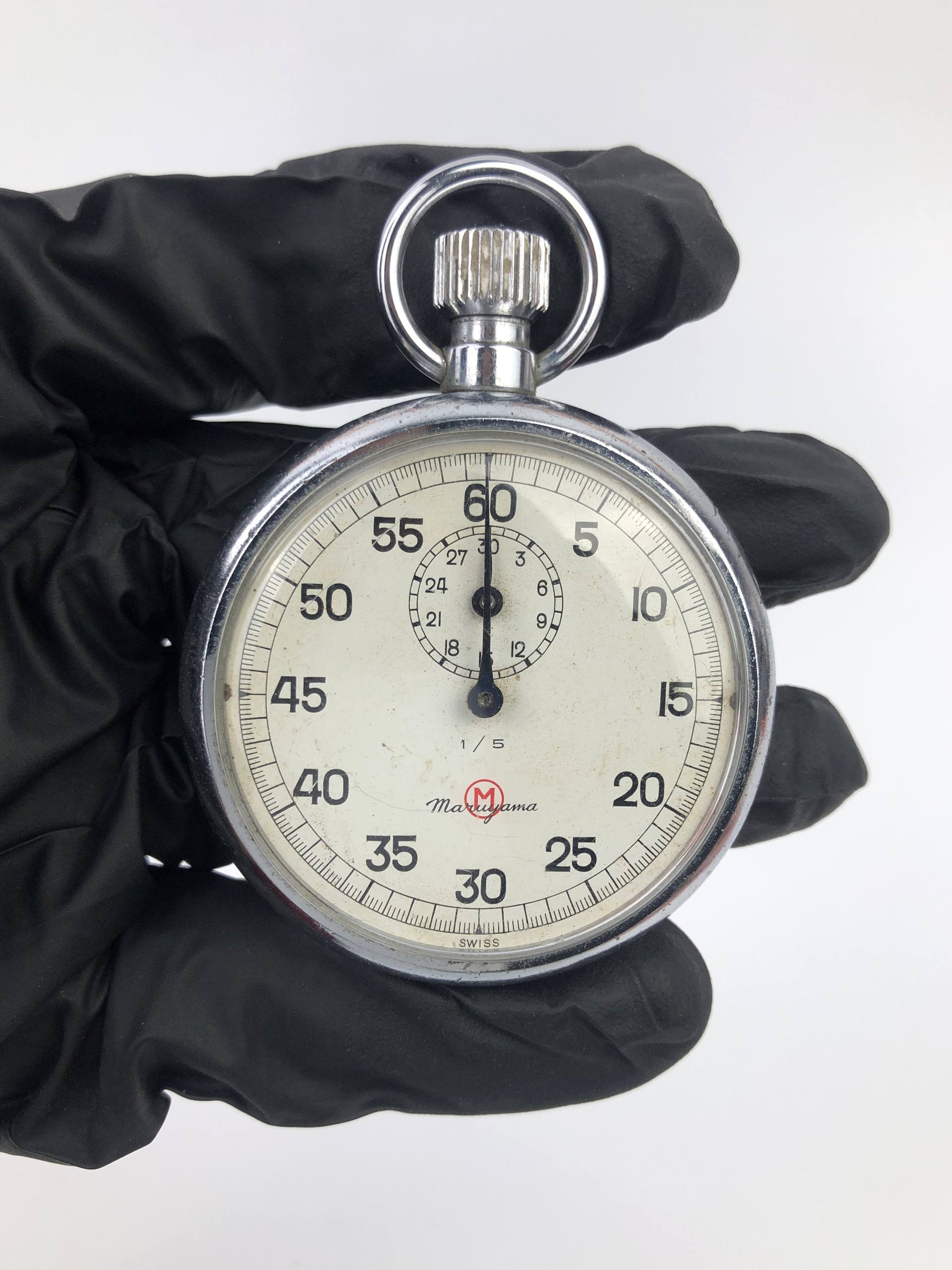SWISSMADE STOPWATCH VINTAGE MECHANICAL - Gambar 4