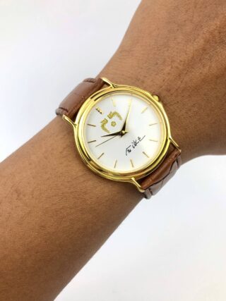 RARE VINTAGE KIM YOUNG SAM PRESIDENT REPUBLIC OF KOREA COMMEMORATIVE QUARTZ GOLD TONE