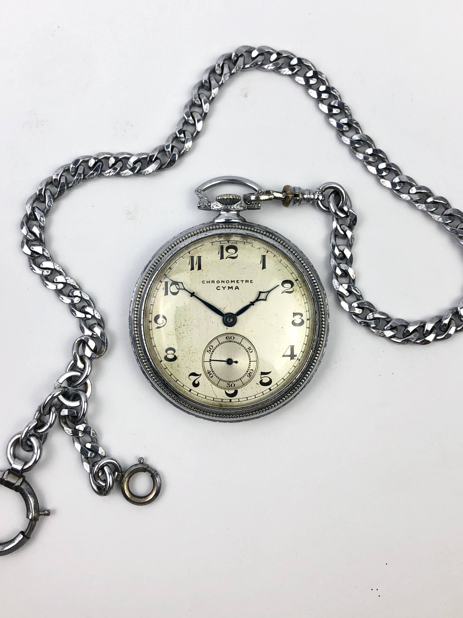 POCKET WATCH CHRONOMETER CYMA CAL 5417 SMALL SECOND