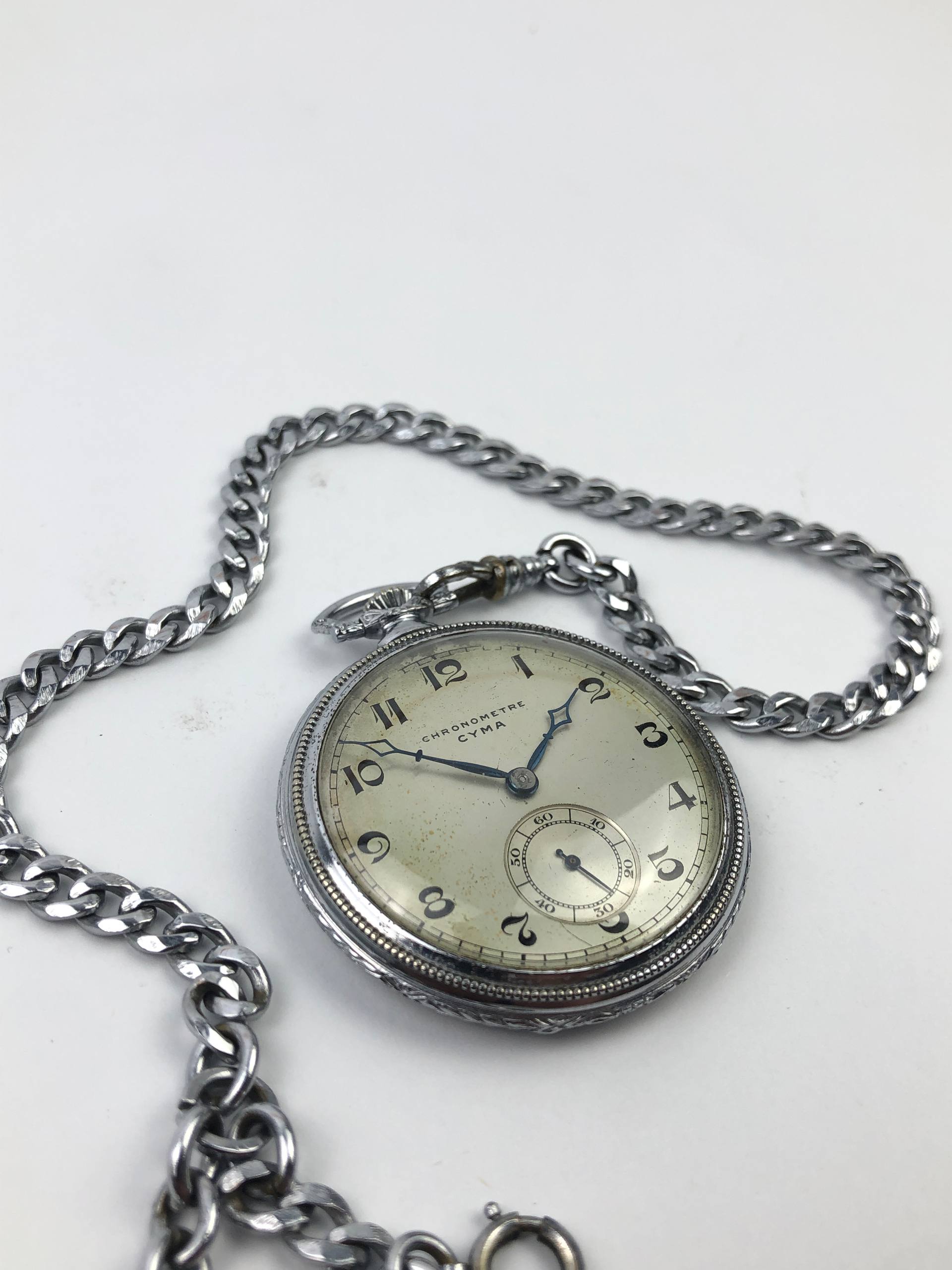 POCKET WATCH CHRONOMETER CYMA CAL 5417 SMALL SECOND - Gambar 3
