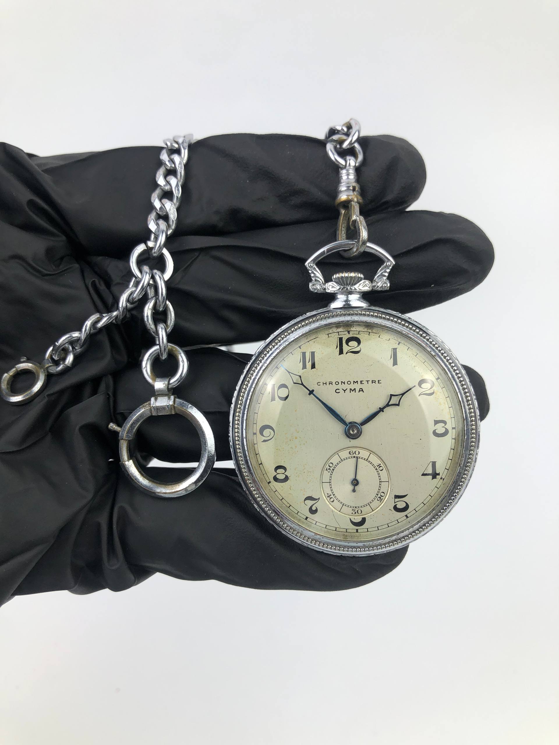 POCKET WATCH CHRONOMETER CYMA CAL 5417 SMALL SECOND - Gambar 4
