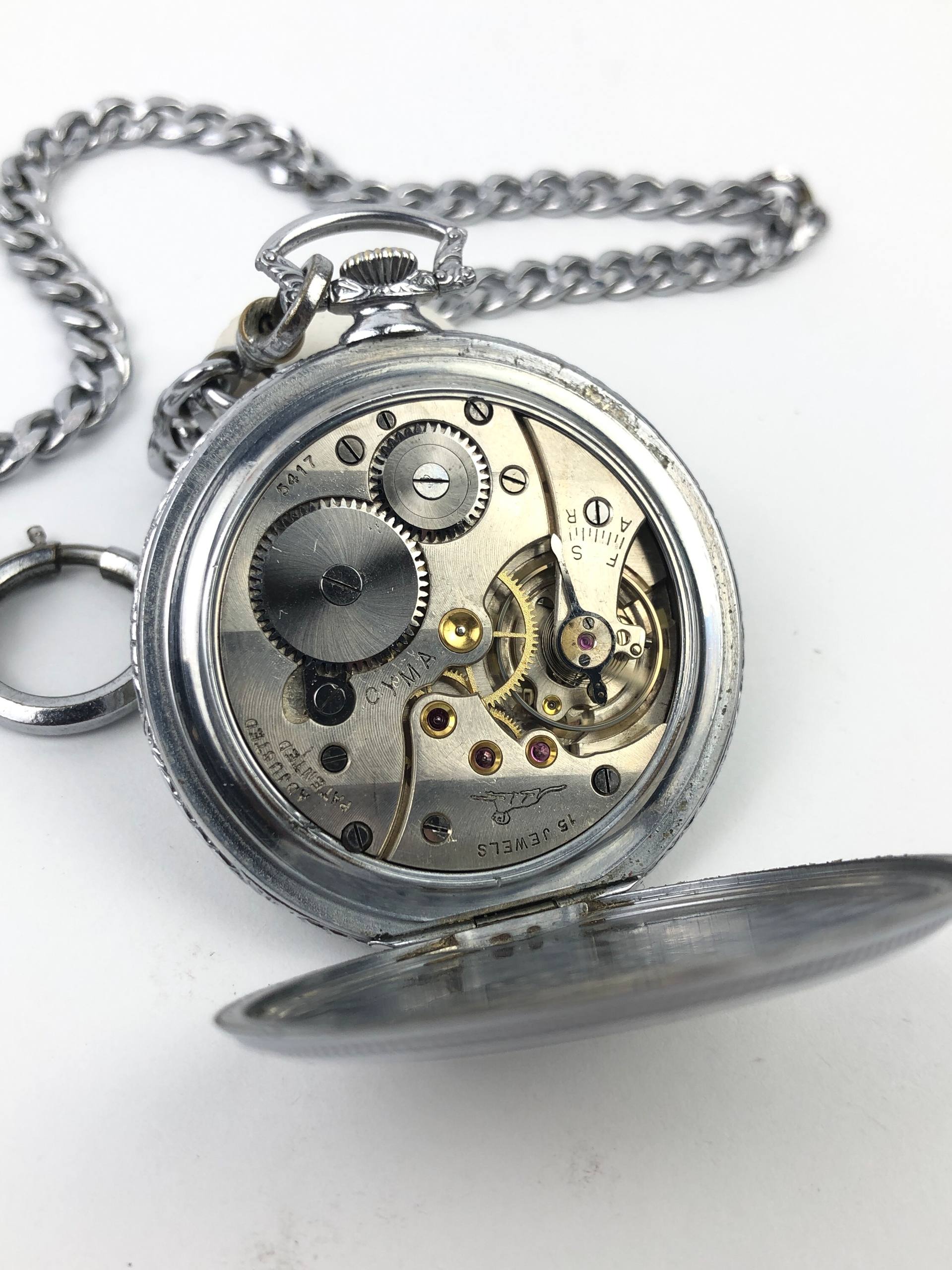 POCKET WATCH CHRONOMETER CYMA CAL 5417 SMALL SECOND - Gambar 8