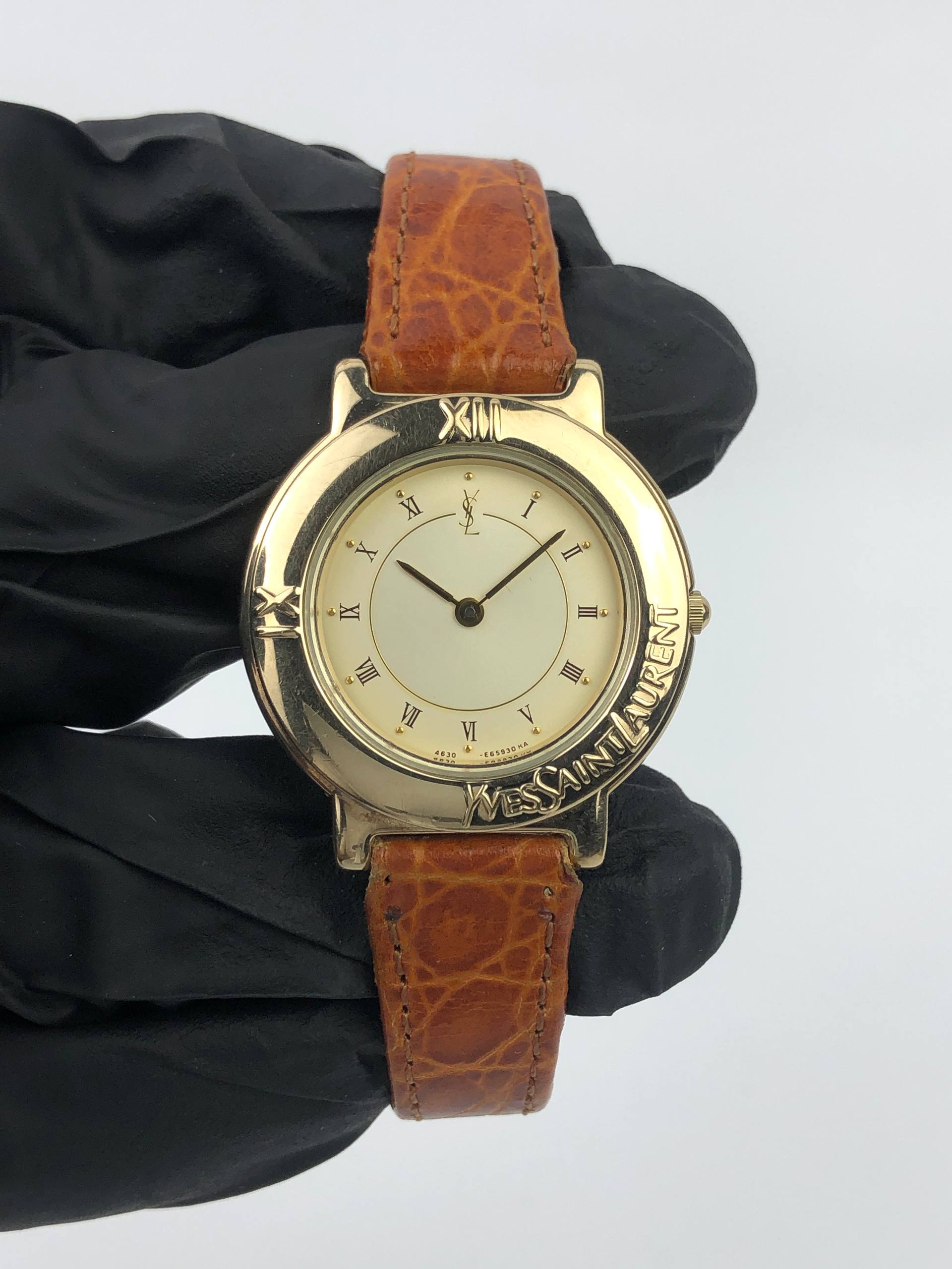 AUTHENTIC YSL GOLD ROMAN DIAL - Gambar 2
