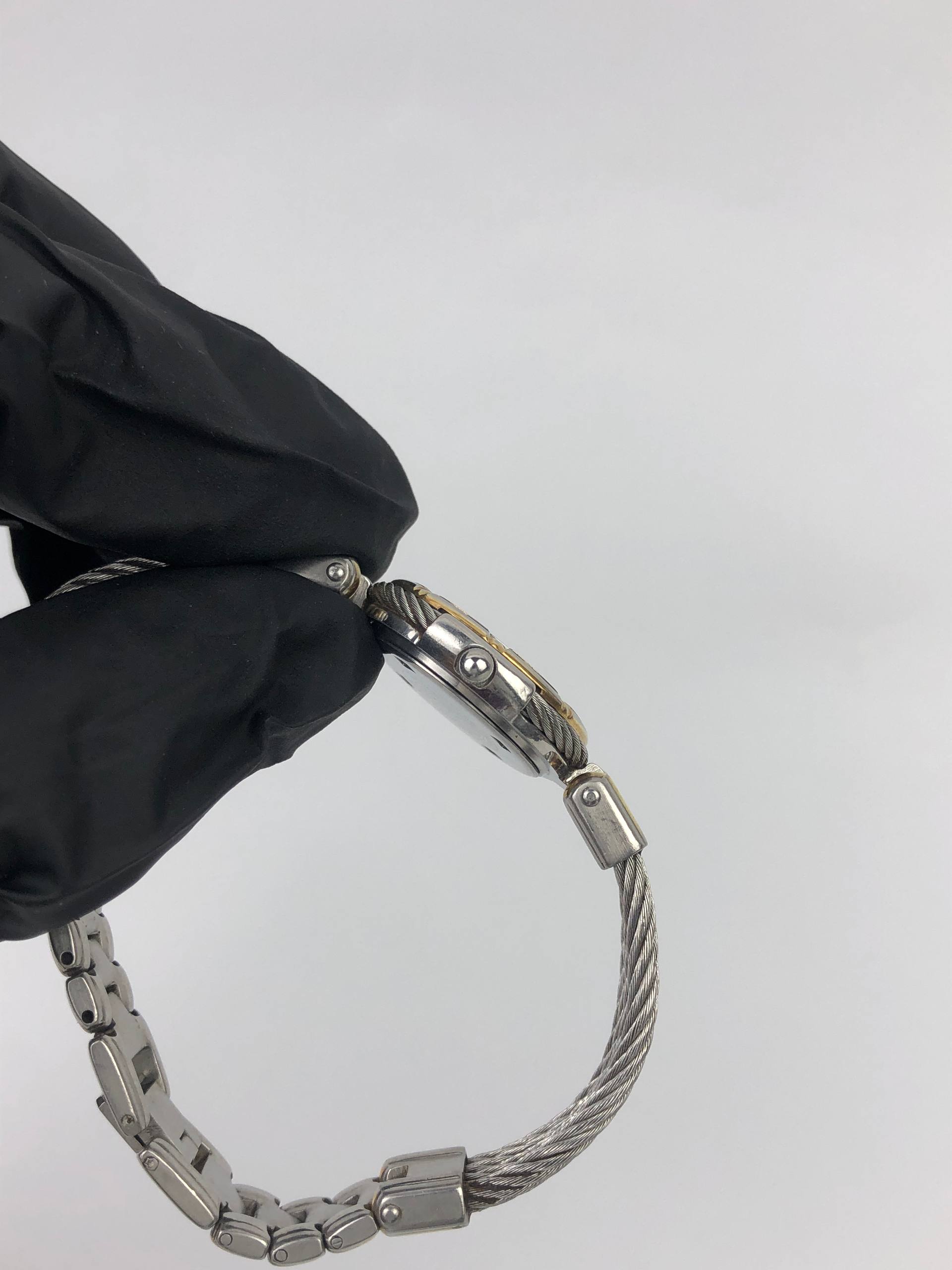 JEAN MAURICE PARIS LADIES TWO TONE ROMAN DIAL CABLE BRACELET DATE - Gambar 6