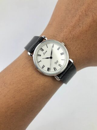 LEONE RICOH QUARTZ WHITE DIAL ROMAN NUMERAL DRESS WATCH