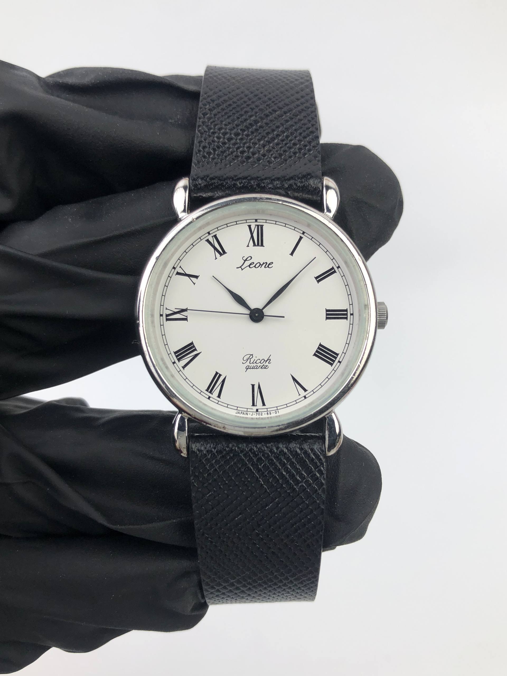 LEONE RICOH QUARTZ WHITE DIAL ROMAN NUMERAL DRESS WATCH - Gambar 2