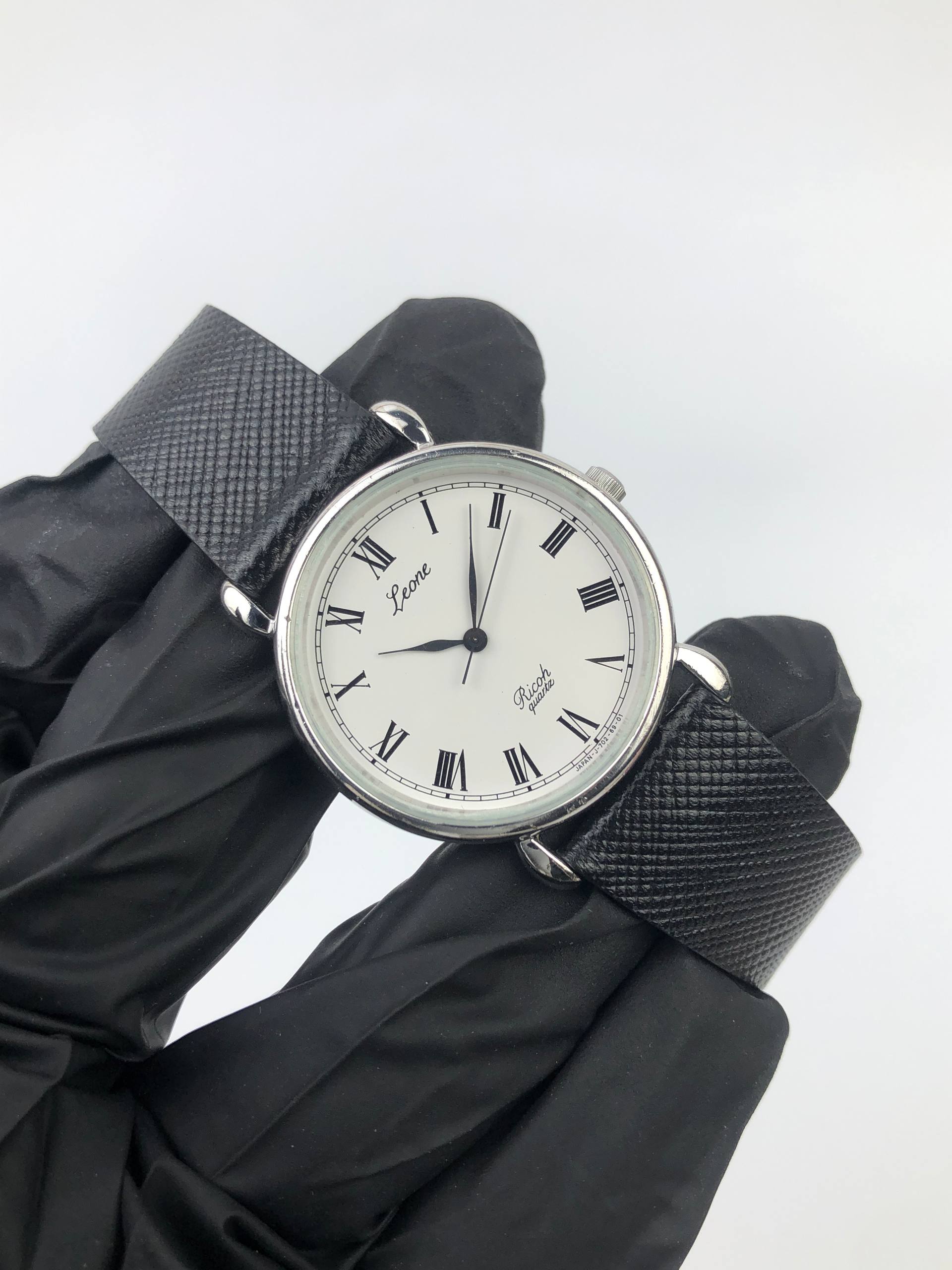 LEONE RICOH QUARTZ WHITE DIAL ROMAN NUMERAL DRESS WATCH - Gambar 4