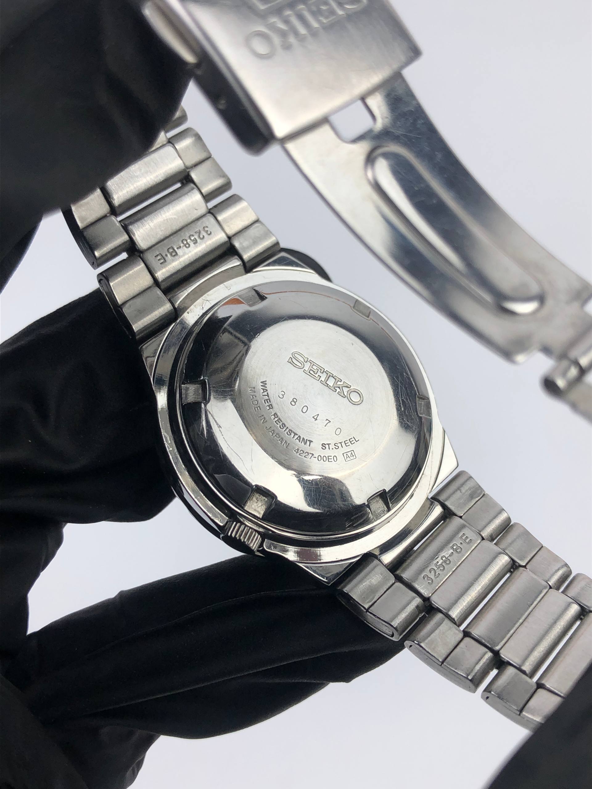 SEIKO 5 AUTOMATIC CAL 4227 21 JEWELS BLACK DIAL DAY DATE JAPAN - Gambar 8