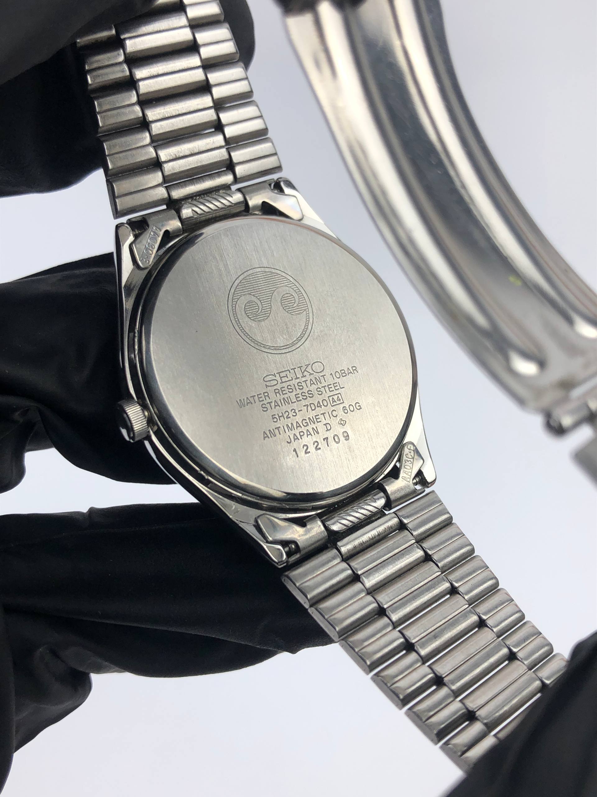 SEIKO CHRONOS CAL 8223 QUARTZ WHITE DIAL DAY DATE JAPAN - Gambar 8