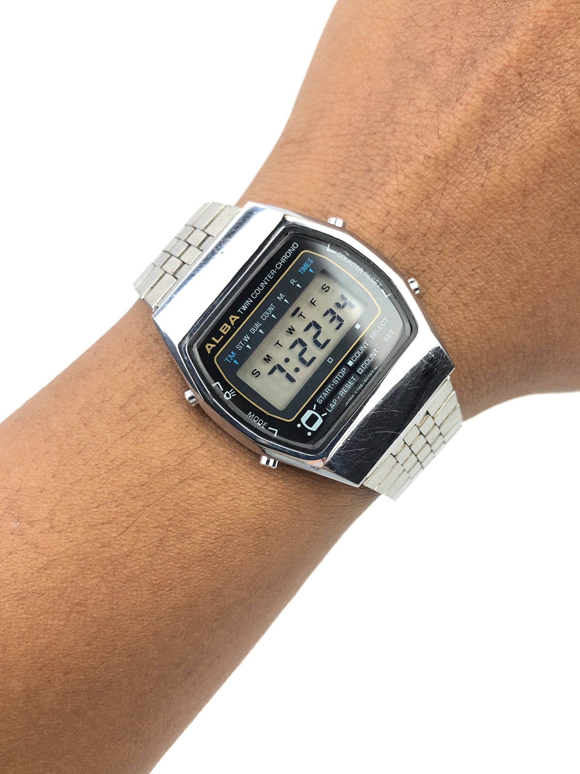 ALBA TWINCOUNTER CHRONO VINTAGE FULL STEEL ALL ORIGINAL