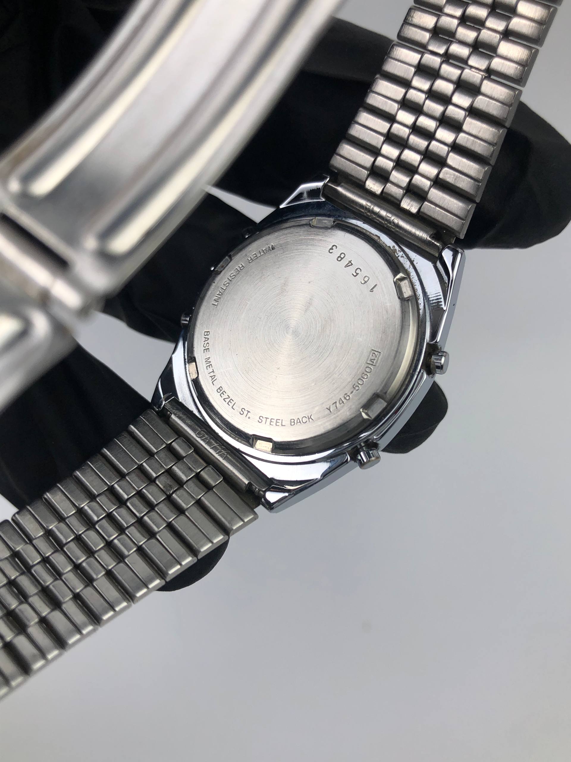 ALBA TWINCOUNTER CHRONO VINTAGE FULL STEEL ALL ORIGINAL - Gambar 9