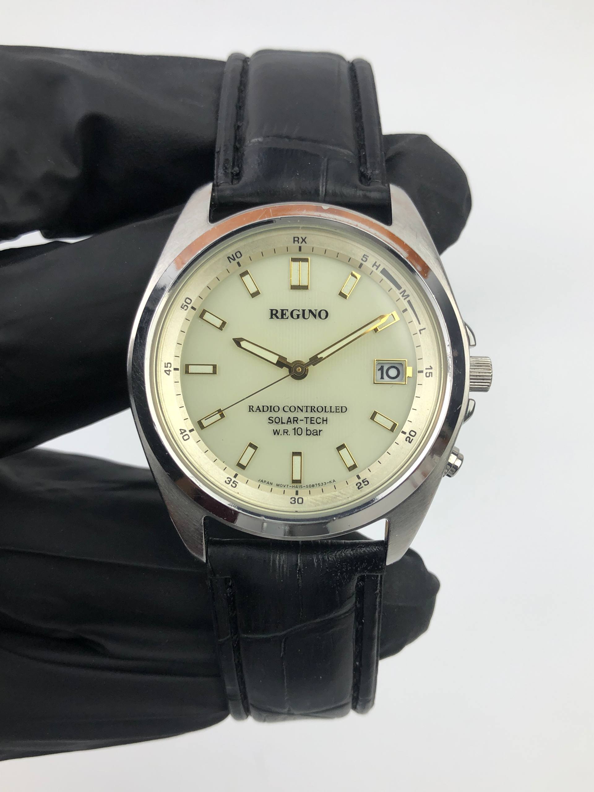 CITIZEN REGUNO RADIO CONTROLLED BEIGE DIAL - Gambar 2