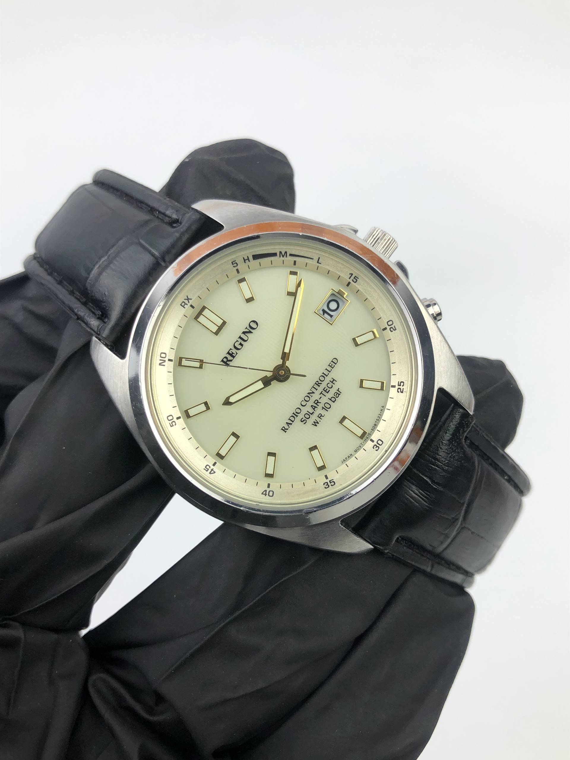 CITIZEN REGUNO RADIO CONTROLLED BEIGE DIAL - Gambar 4
