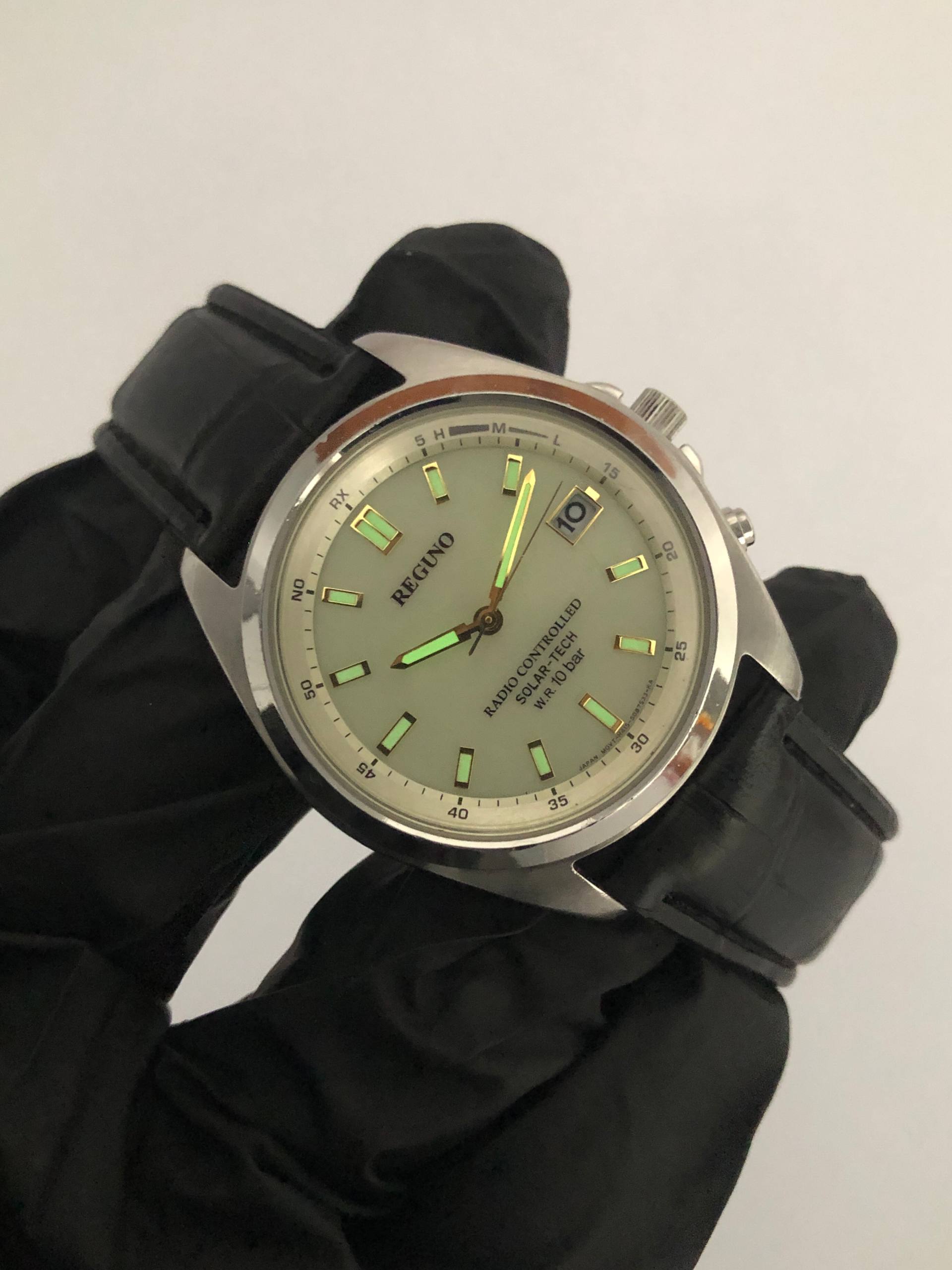CITIZEN REGUNO RADIO CONTROLLED BEIGE DIAL - Gambar 5