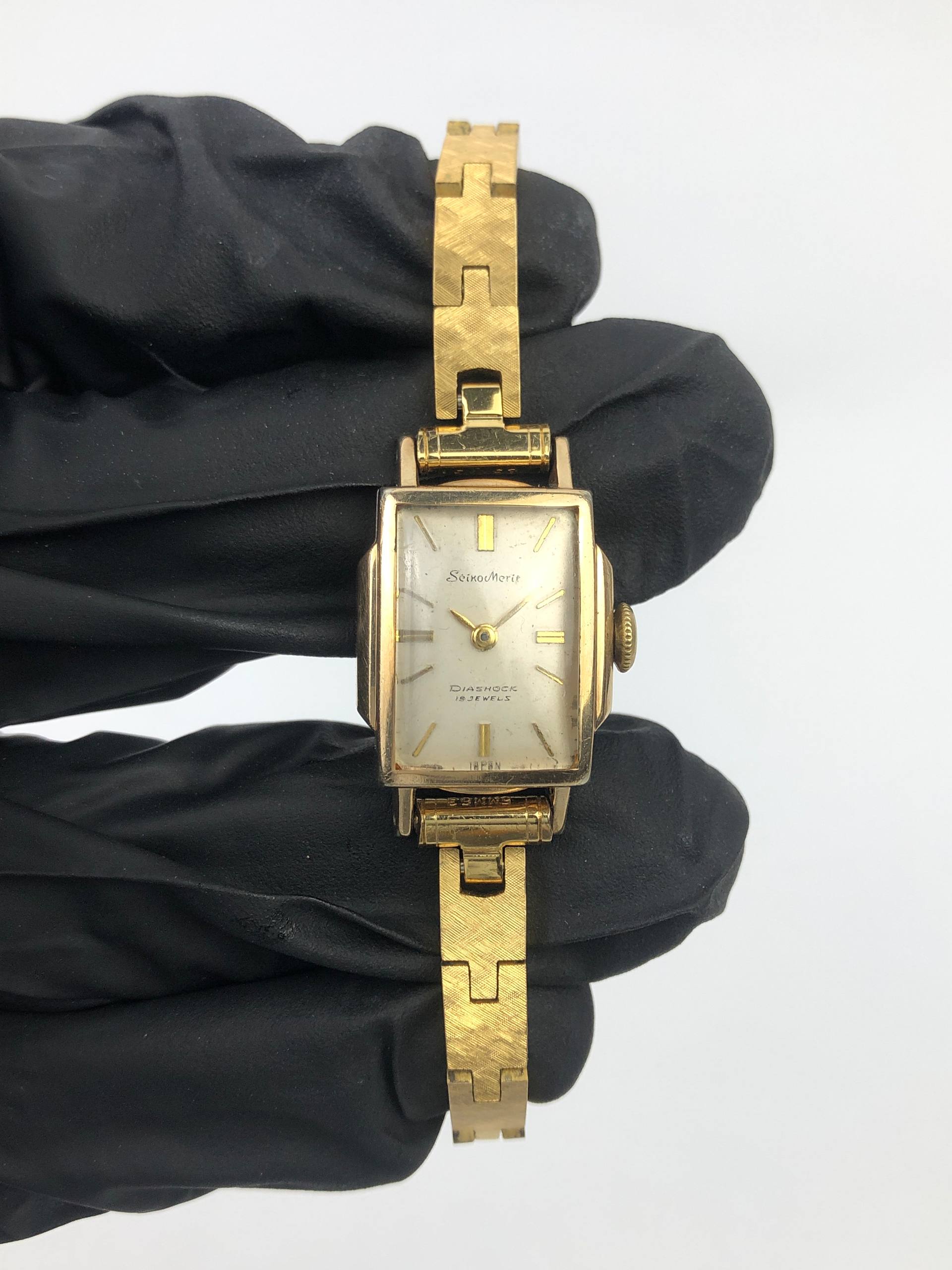 SEIKO MERIT ARTDECO VINTAGE 14k GOLD FILLED - Gambar 2