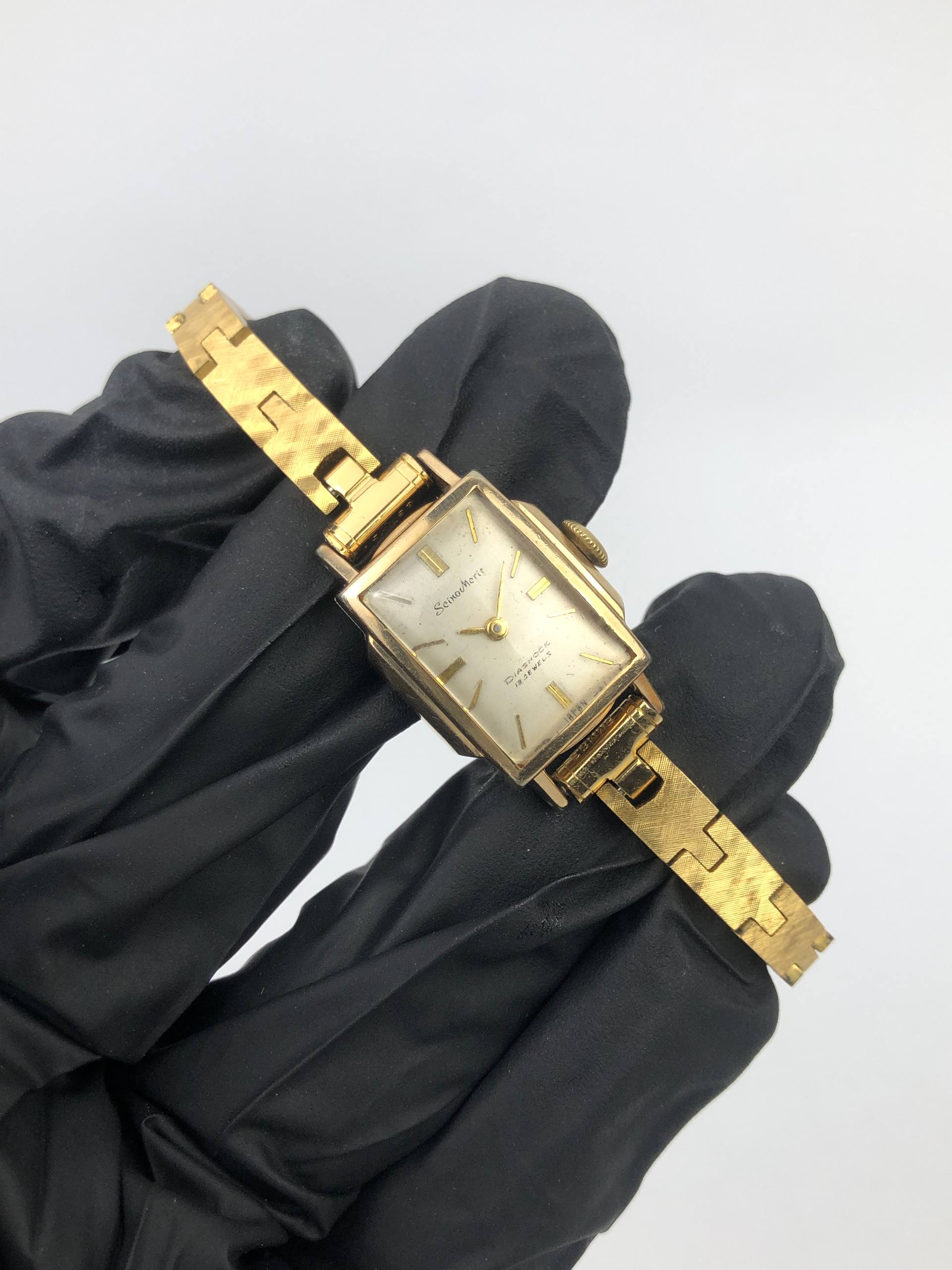 SEIKO MERIT ARTDECO VINTAGE 14k GOLD FILLED - Gambar 4