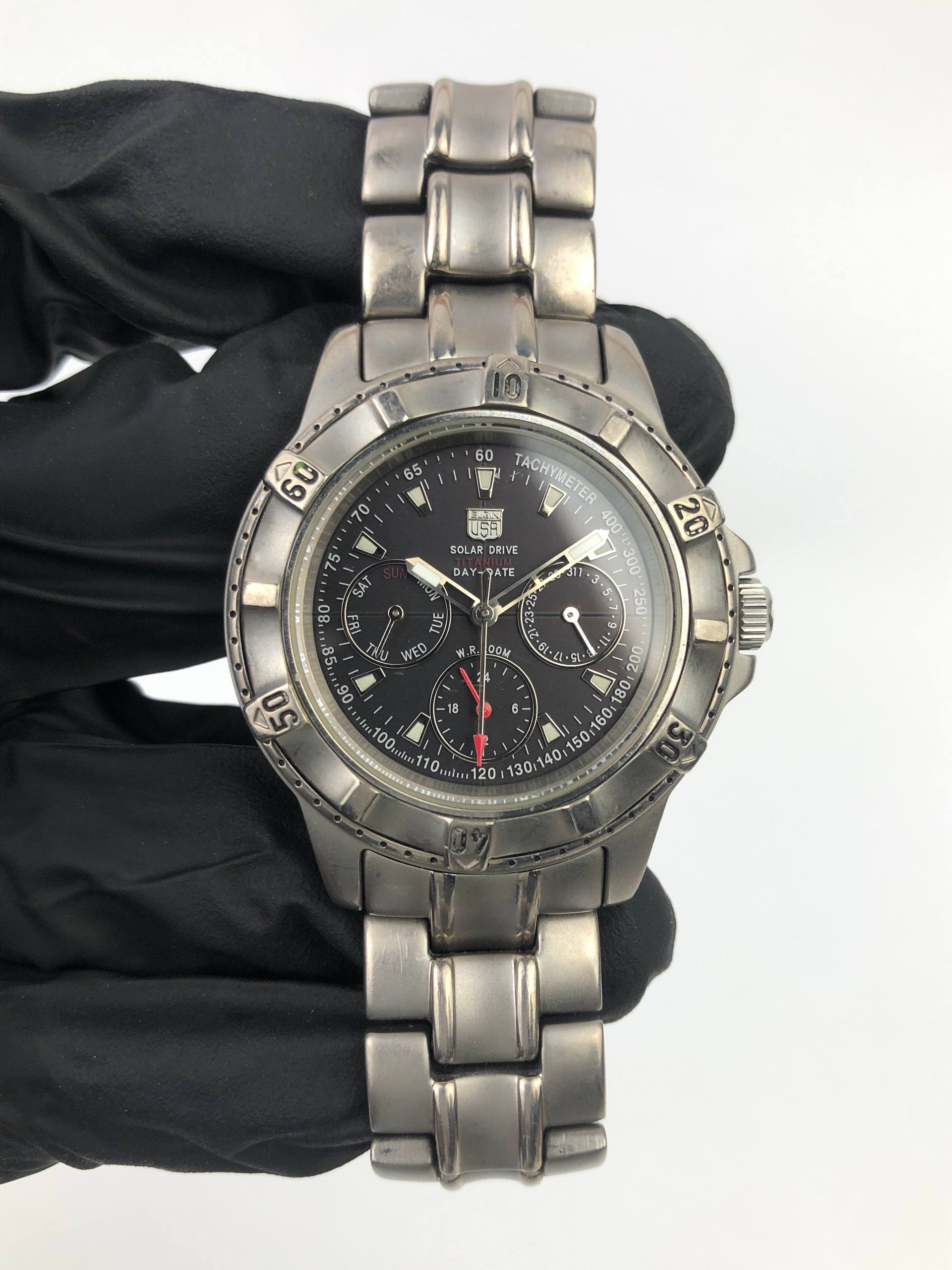 ELGIN TITANIUM DAYDATE SOLAR ORIGINAL - Gambar 2