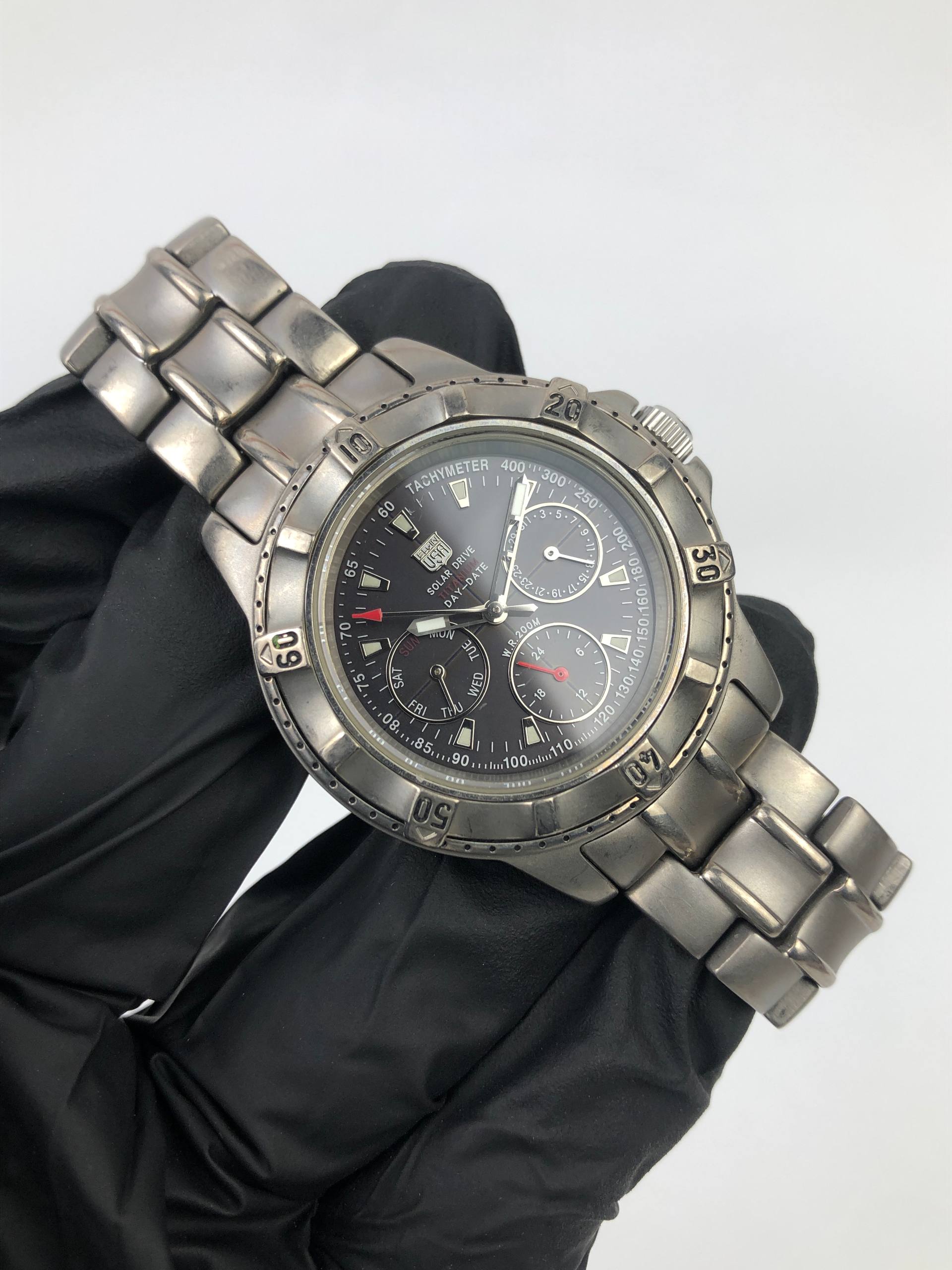 ELGIN TITANIUM DAYDATE SOLAR ORIGINAL - Gambar 4