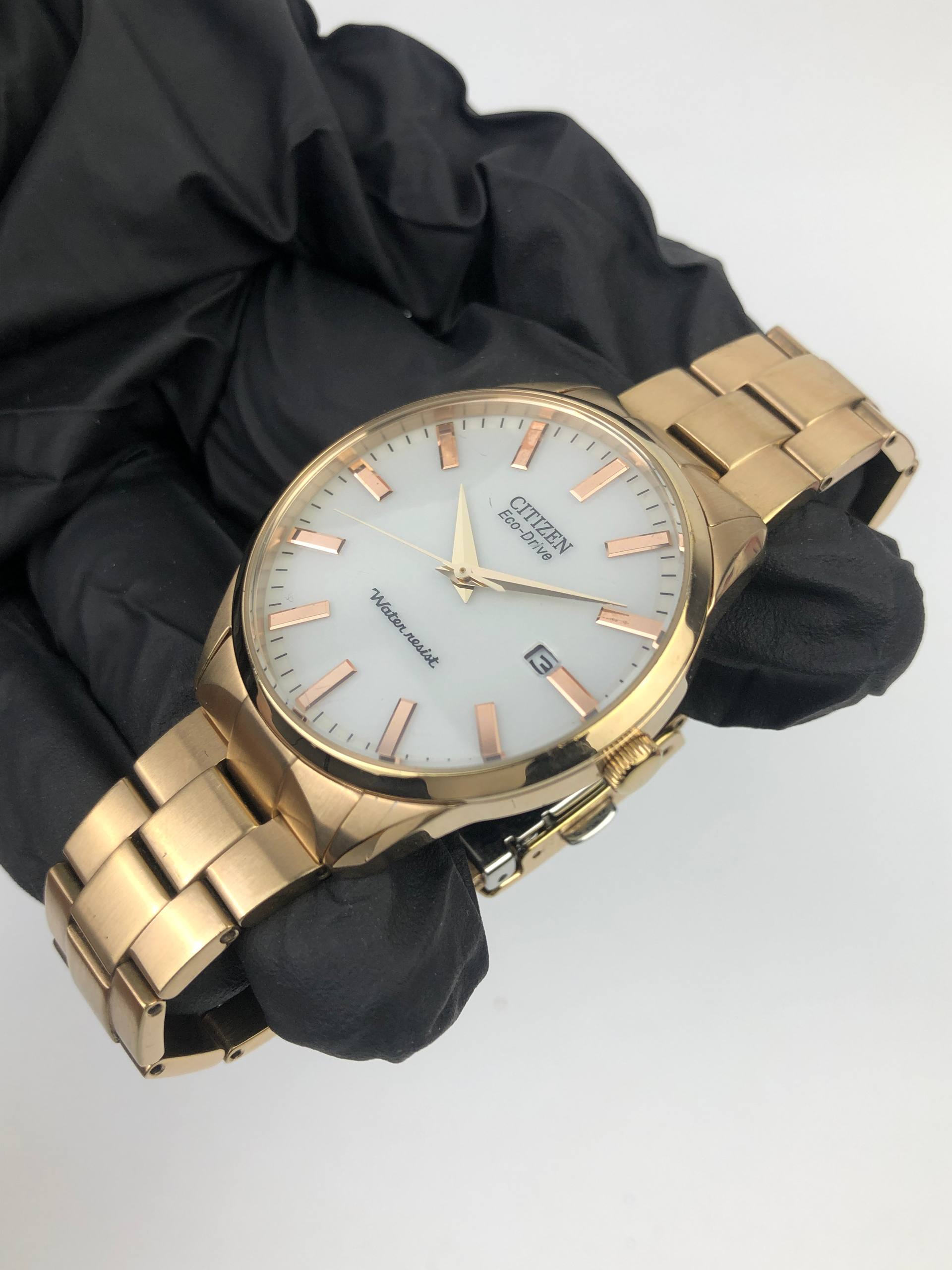 CITIZEN ECODRIVE MAN SIZE GOLD ALL ORIGINAL - Gambar 3