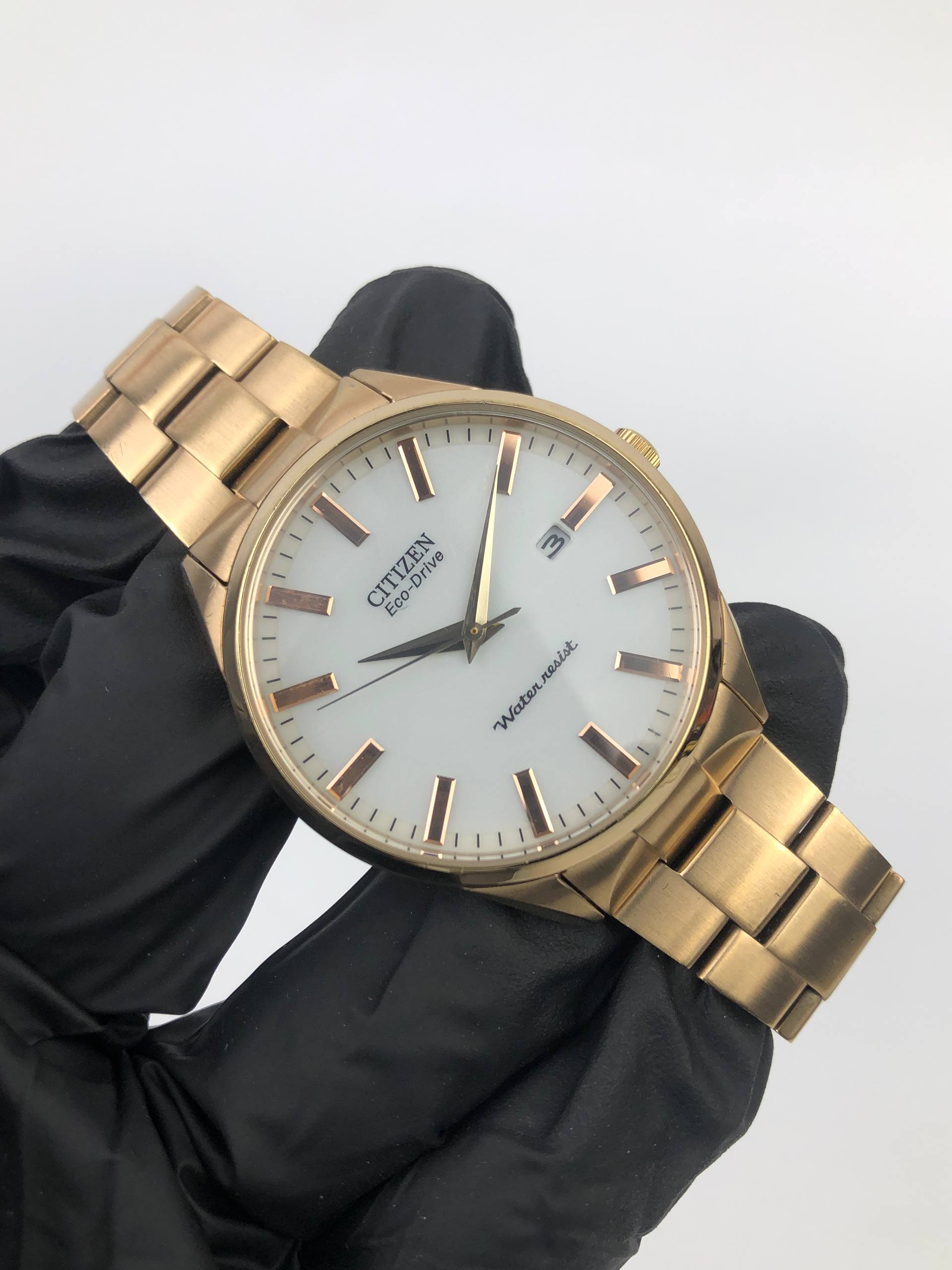 CITIZEN ECODRIVE MAN SIZE GOLD ALL ORIGINAL - Gambar 4