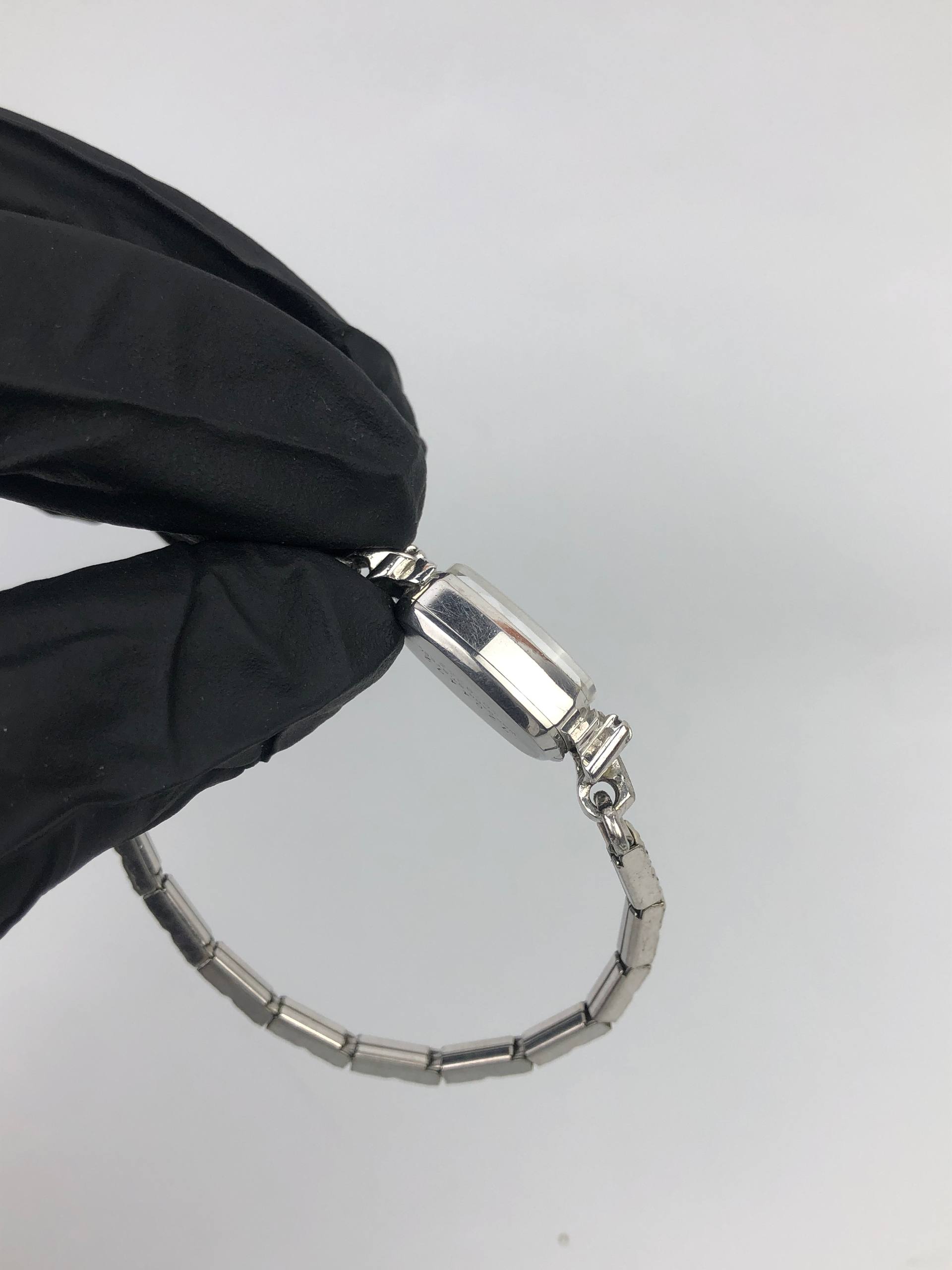 VINTAGE SEIKO CAL 10 WHITE GOLD PLATED BANGLE MANUAL WINDING - Gambar 5