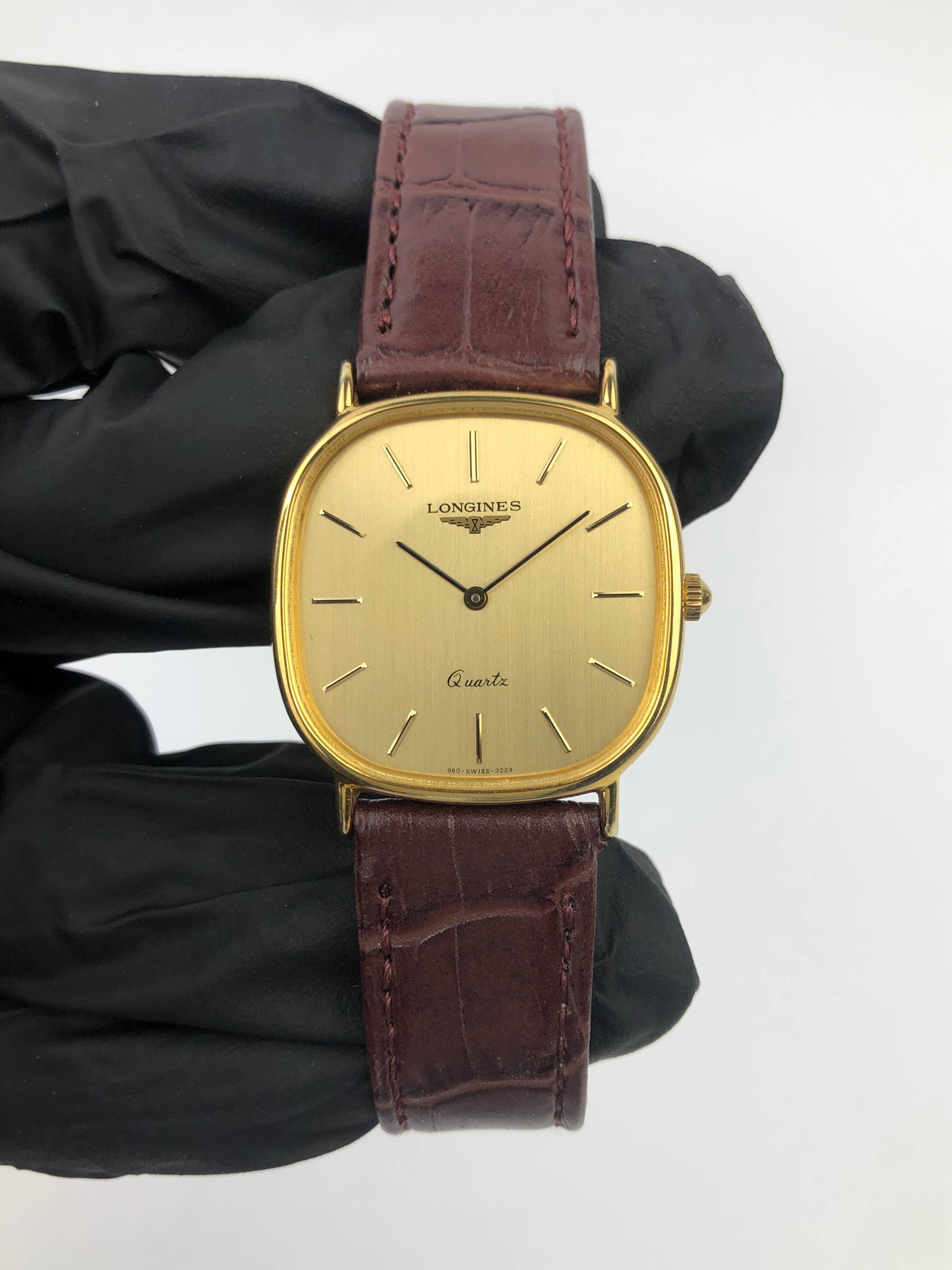 DRESSWATCH LONGINES QUARTZ TANK LINEN DIAL - Gambar 2