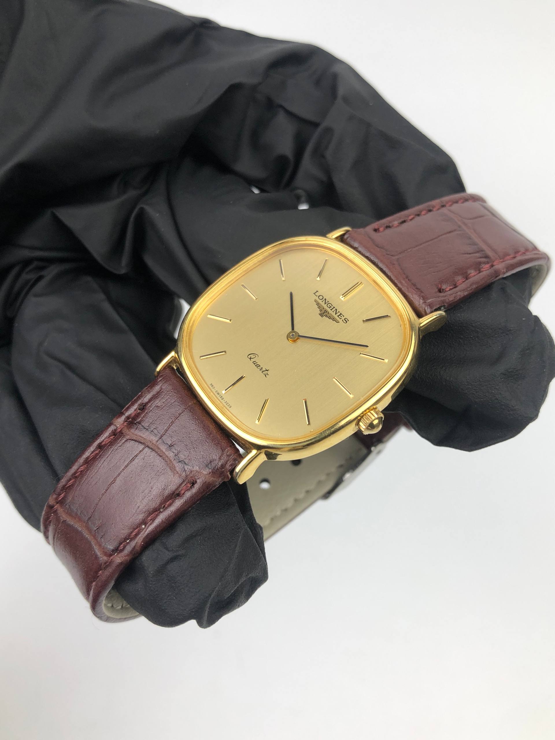 DRESSWATCH LONGINES QUARTZ TANK LINEN DIAL - Gambar 3