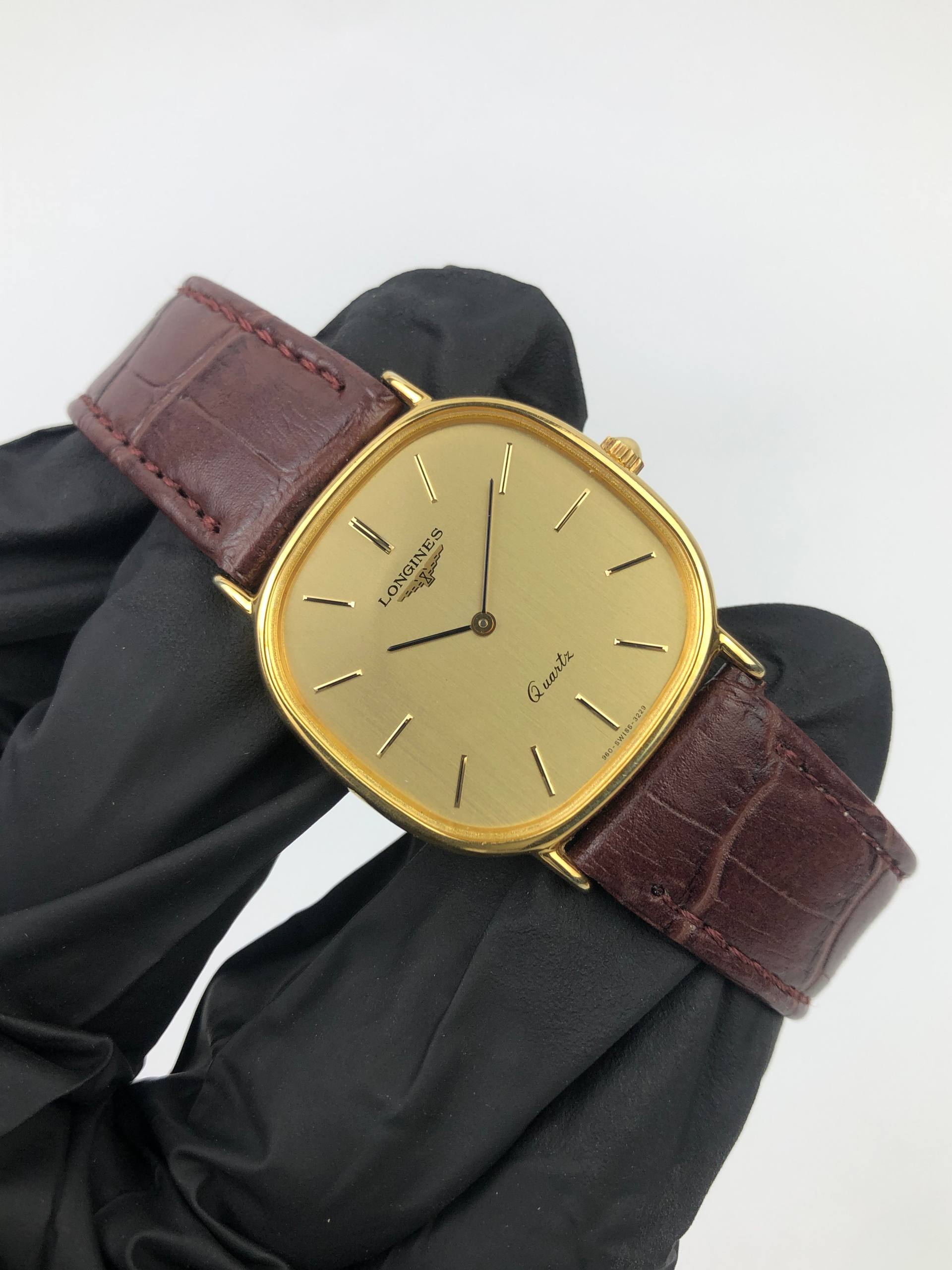 DRESSWATCH LONGINES QUARTZ TANK LINEN DIAL - Gambar 4