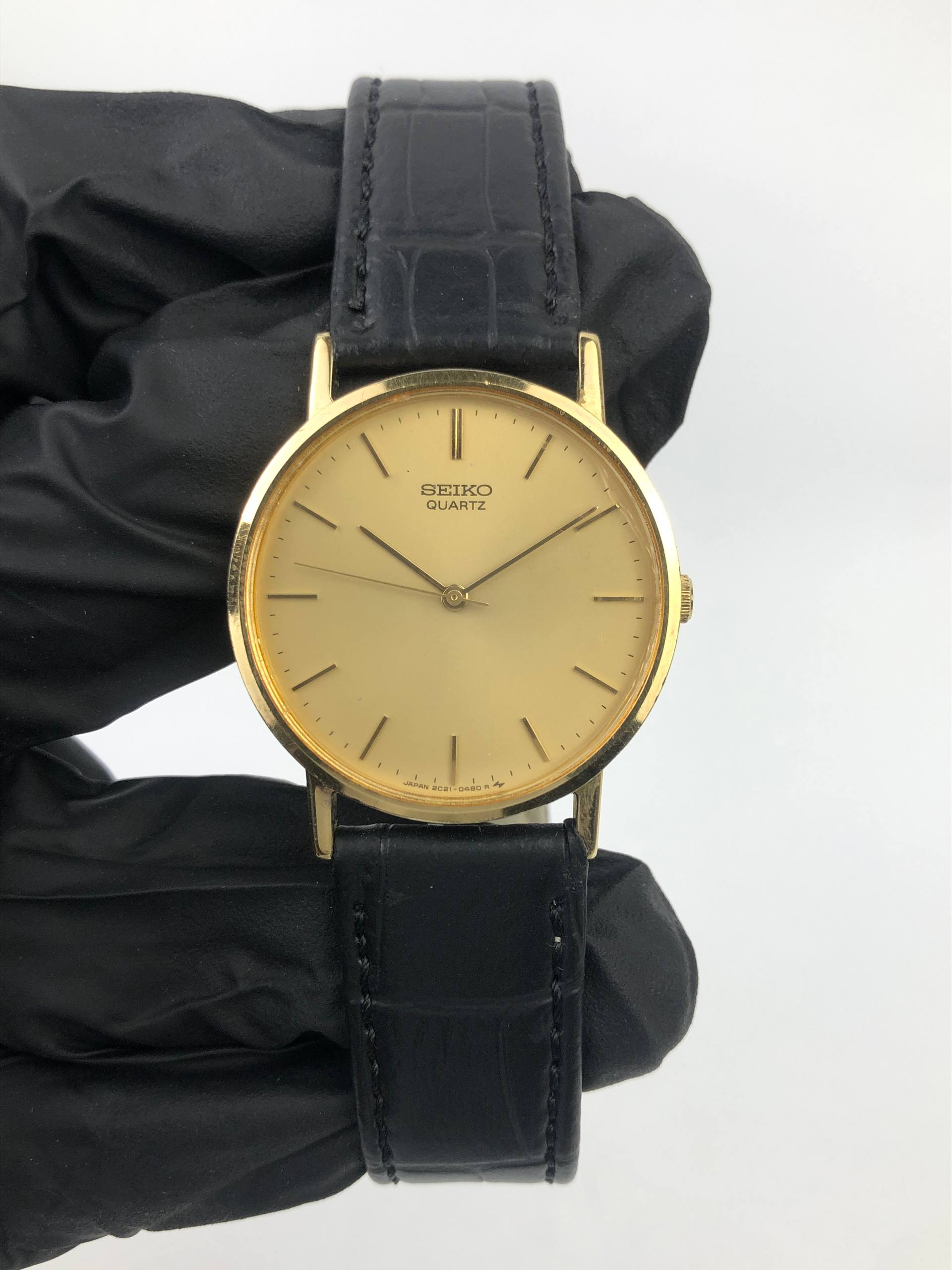 DRESSWATCH SEIKO CAL 2C21 DULL GOLD TONE - Gambar 2