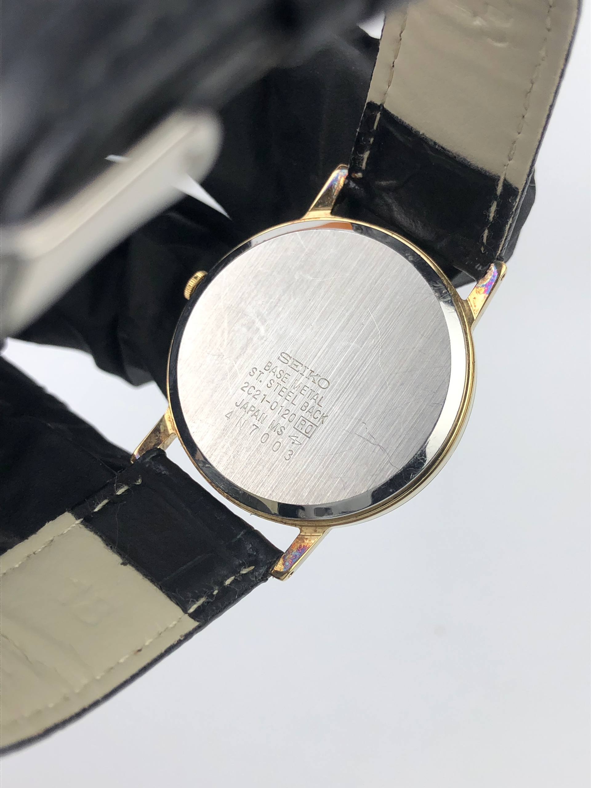 DRESSWATCH SEIKO CAL 2C21 DULL GOLD TONE - Gambar 7