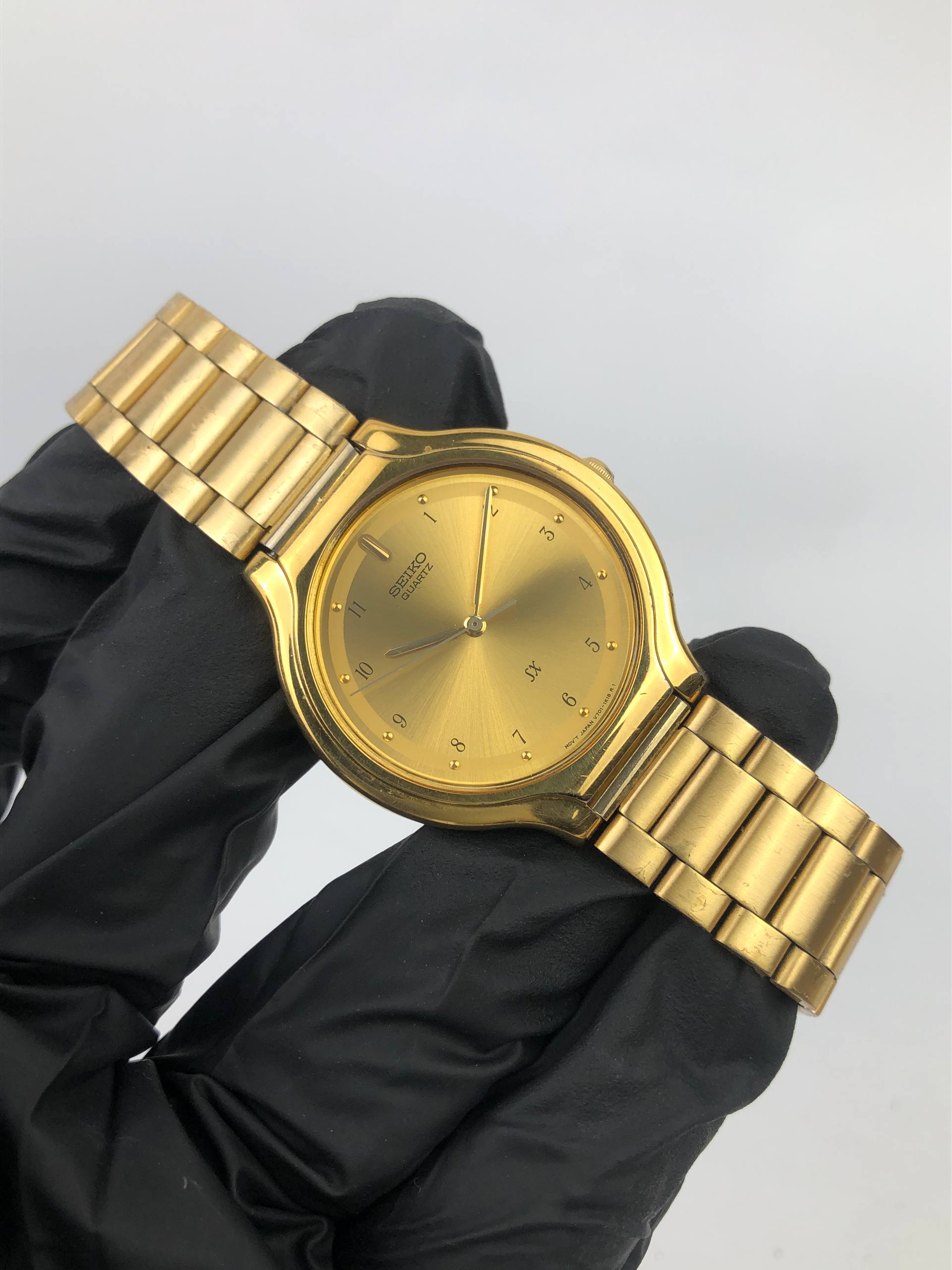 SEIKO SX QUARTZ CAL V701 GOLD TONE - Gambar 4