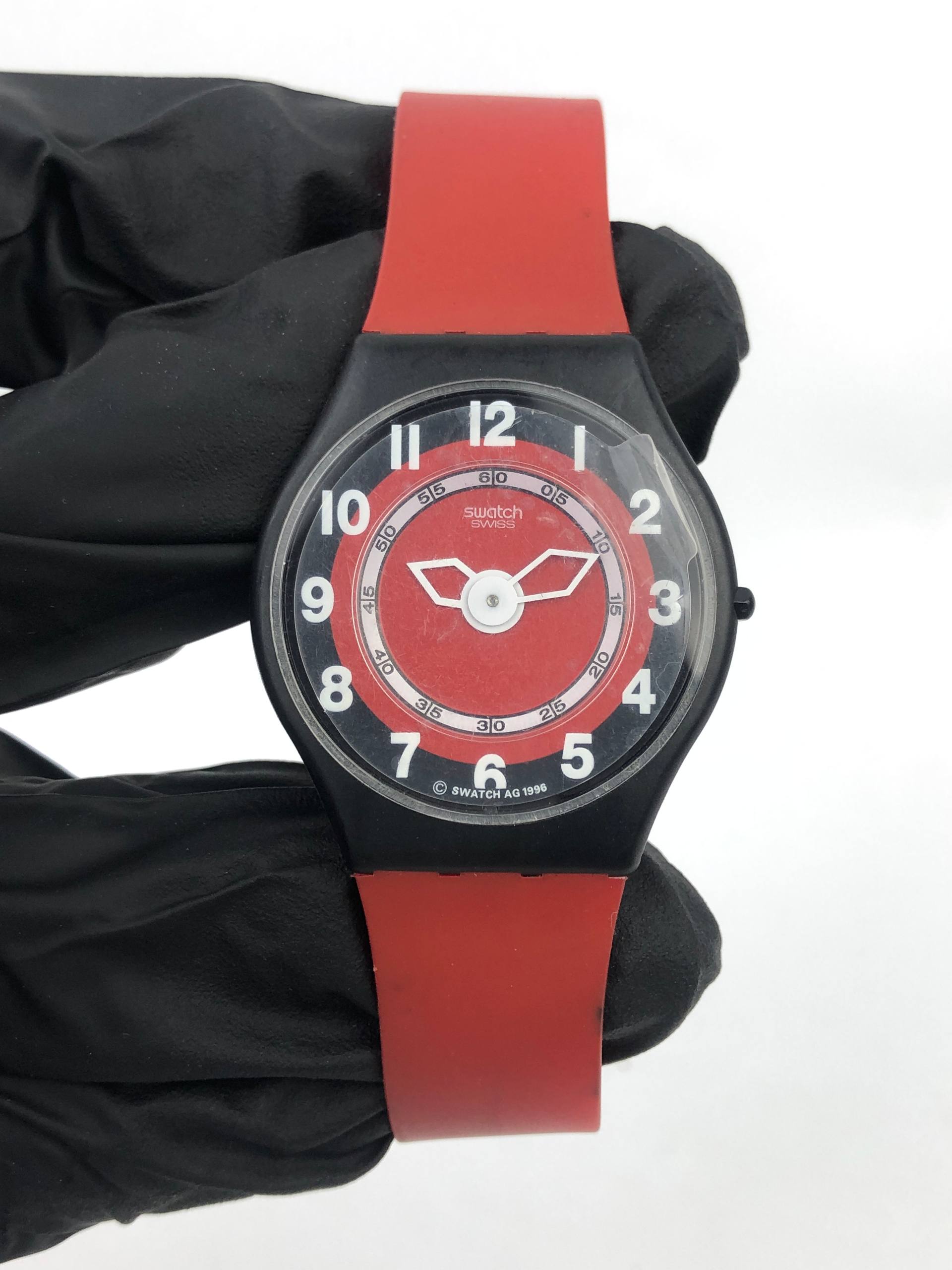 SWATCH NOS POP QUARTZ RED DIAL ORIGINAL - Gambar 2